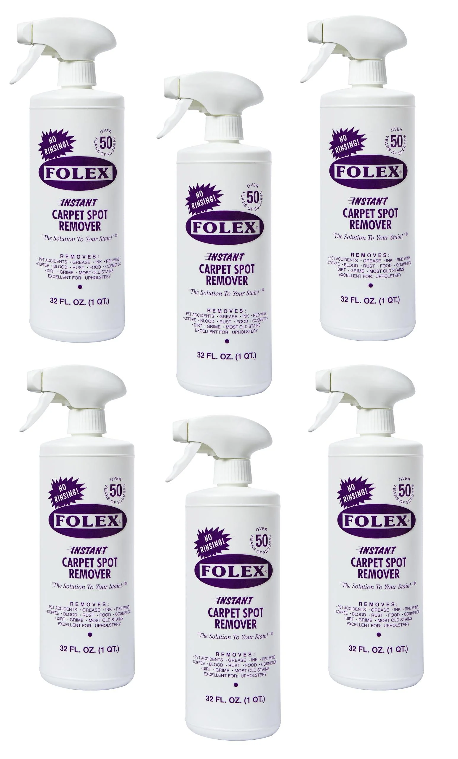 FOLEX Instant Carpet Spot Remover 32oz Pack of 6