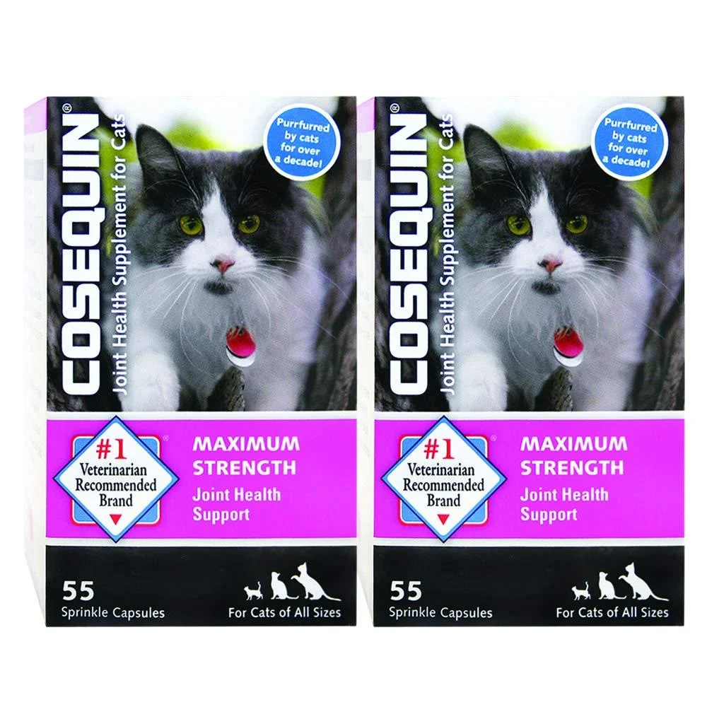 Nutramax Cosequin Joint Health Supplement for Cats - With Glucosamine and Chondroitin, 2 Pack, 110 Total Capsules