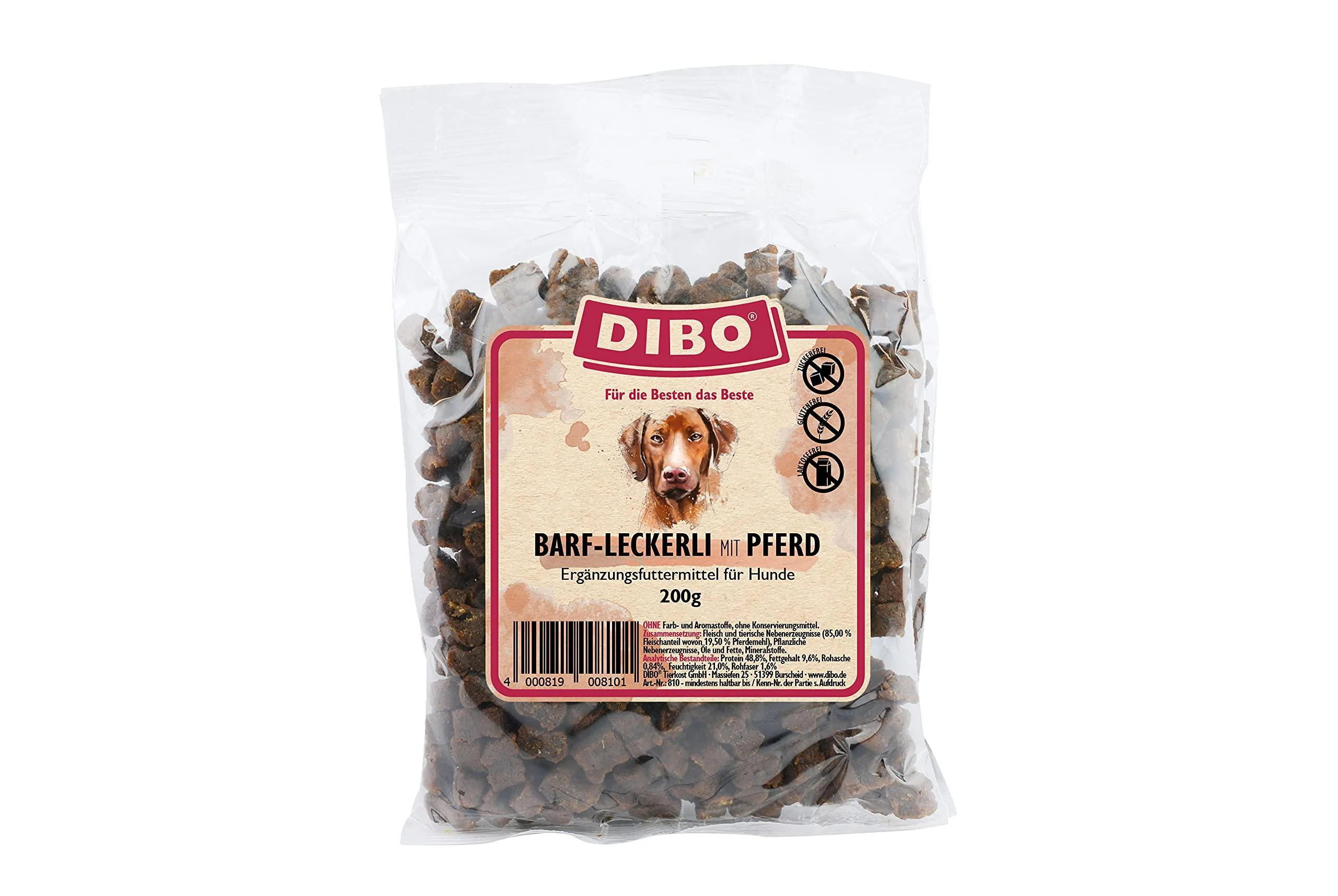 DIBO Barf treats with horse - the perfect training snack in a 200 g bag 200 g (1 pack) Horse