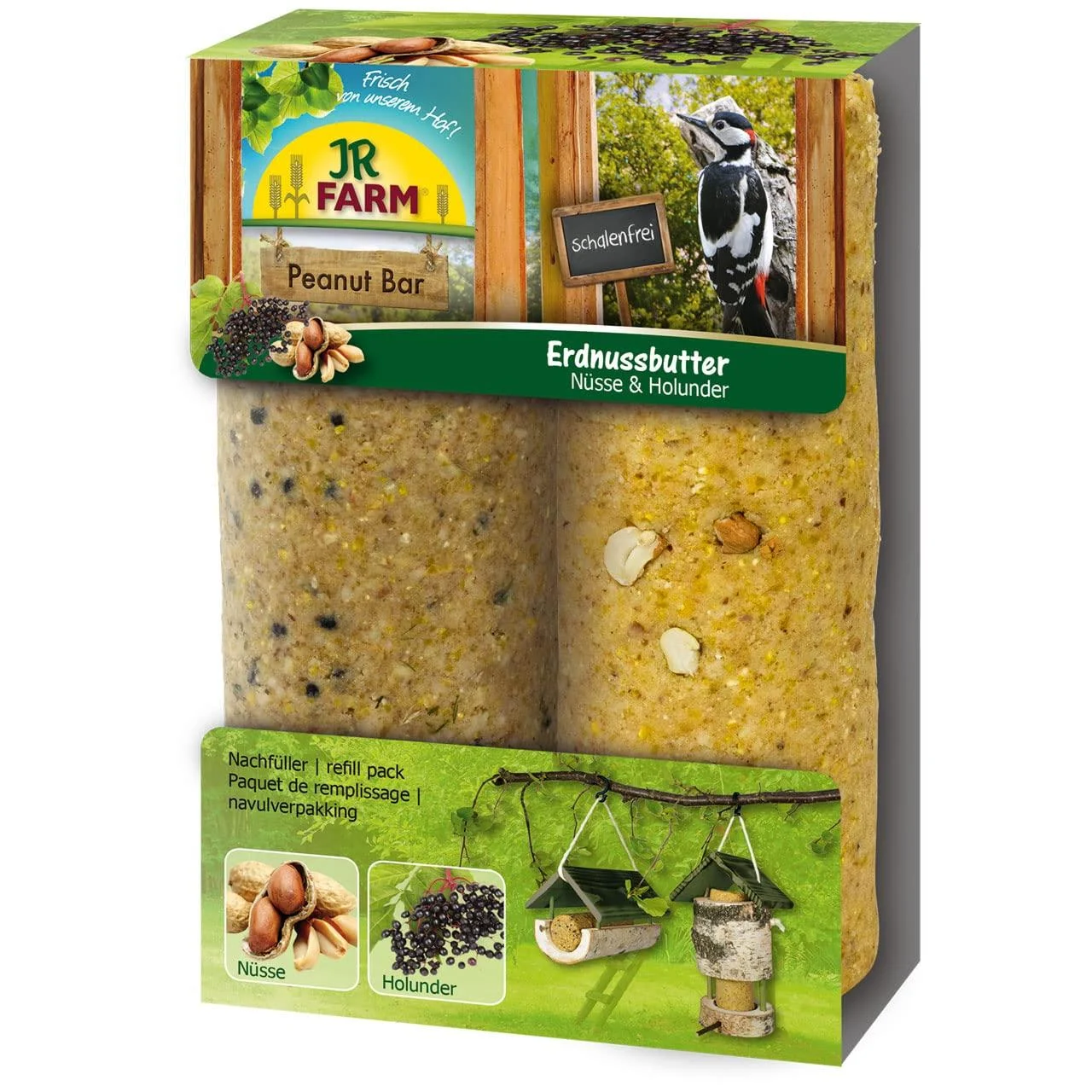 JR FARM Garden PBar 2-pack Nuts & Elderberry 700g 700 g (1-pack)