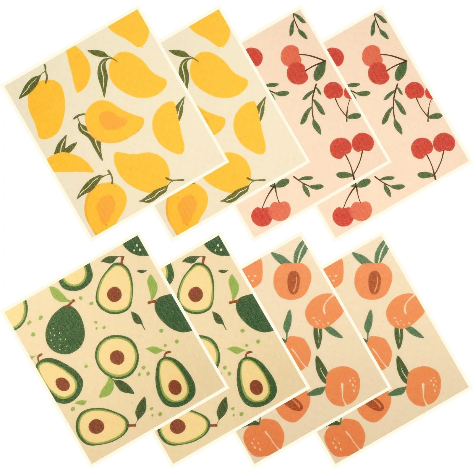Hnvdkln 8Pcs Swedish Dishcloths Cellulose Sponge Paper Towels Reusable Kitchen Dishcloths Super Absorbent Kitchen Dish Towels Soft Cleaning Cloths for Kitchen Washing Dishes
