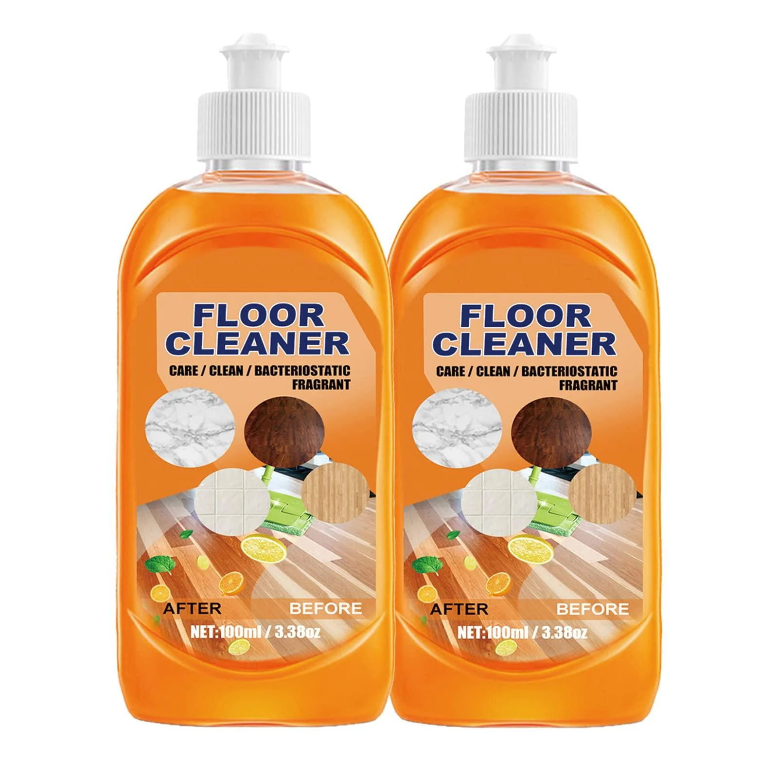 Powerful Decontamination Floor Cleaner High-Performance Germicidal Deodorizing Cleaner All-Purpose Floor Cleaner for All Floors (2pcs)