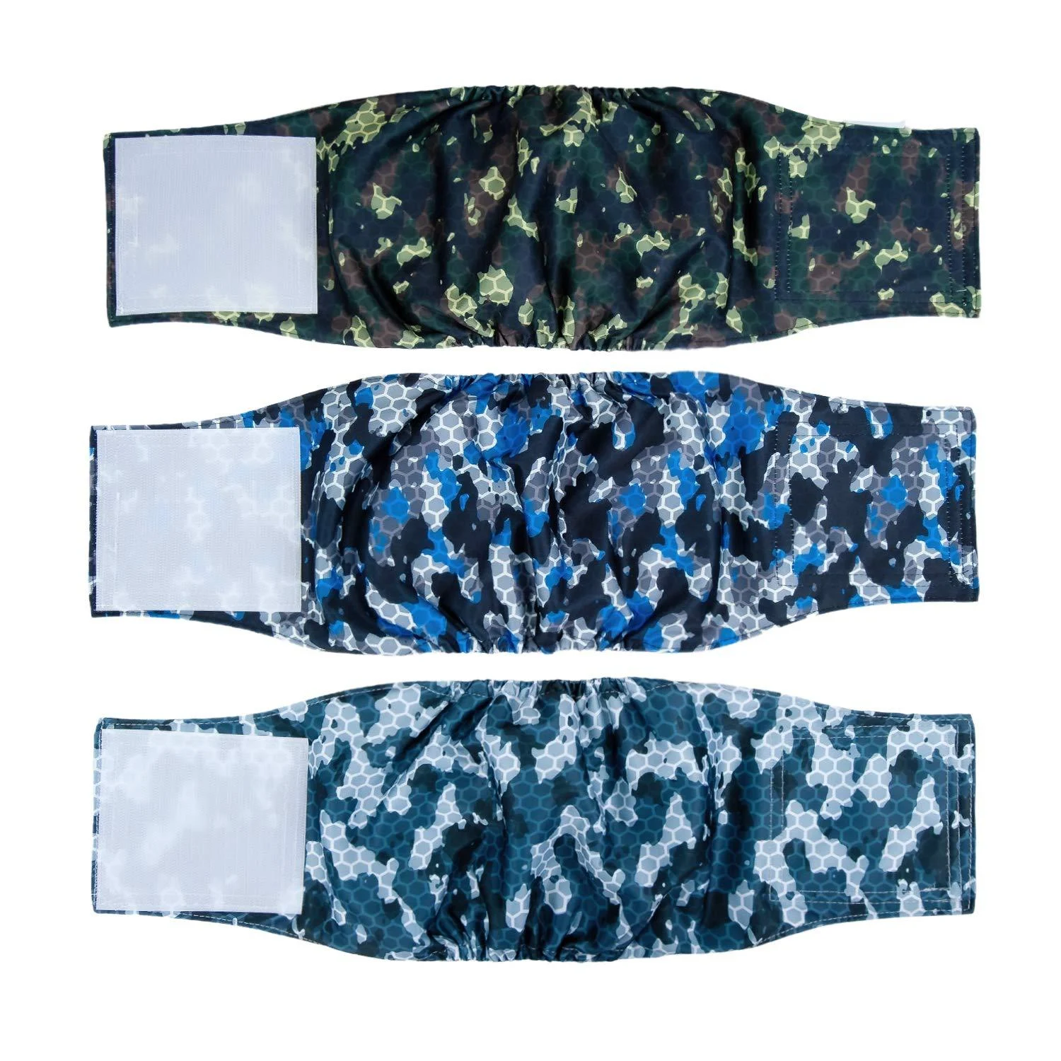 Dono Pack of 3 Washable Diapers for Male Dogs Super Absorbent - For Small Medium and Large Dogs - Army L