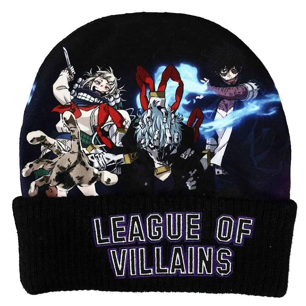 League of Villains Knit Cuff Beanie Black - Bioworld