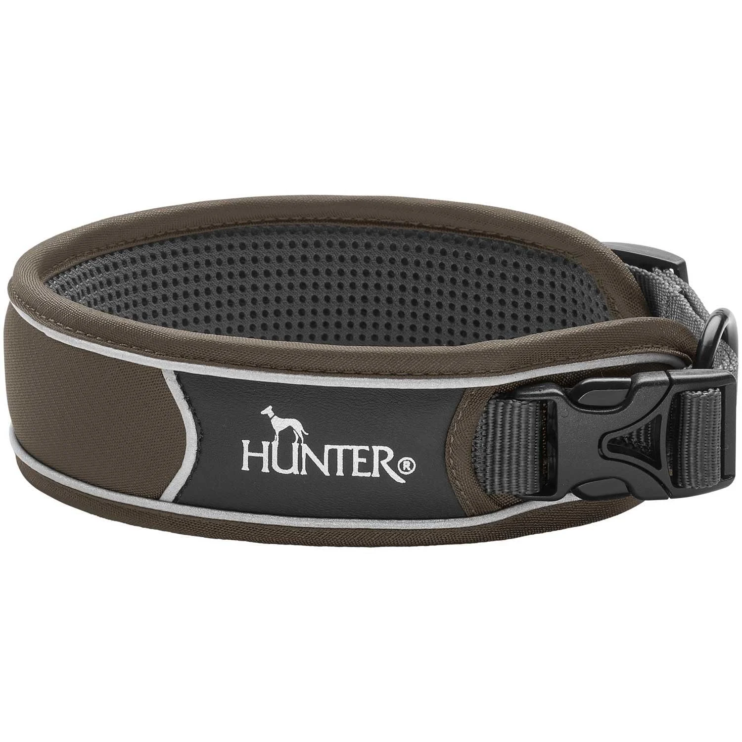 HUNTER DIVO dog collar nylon L brown/grey brown/grey L