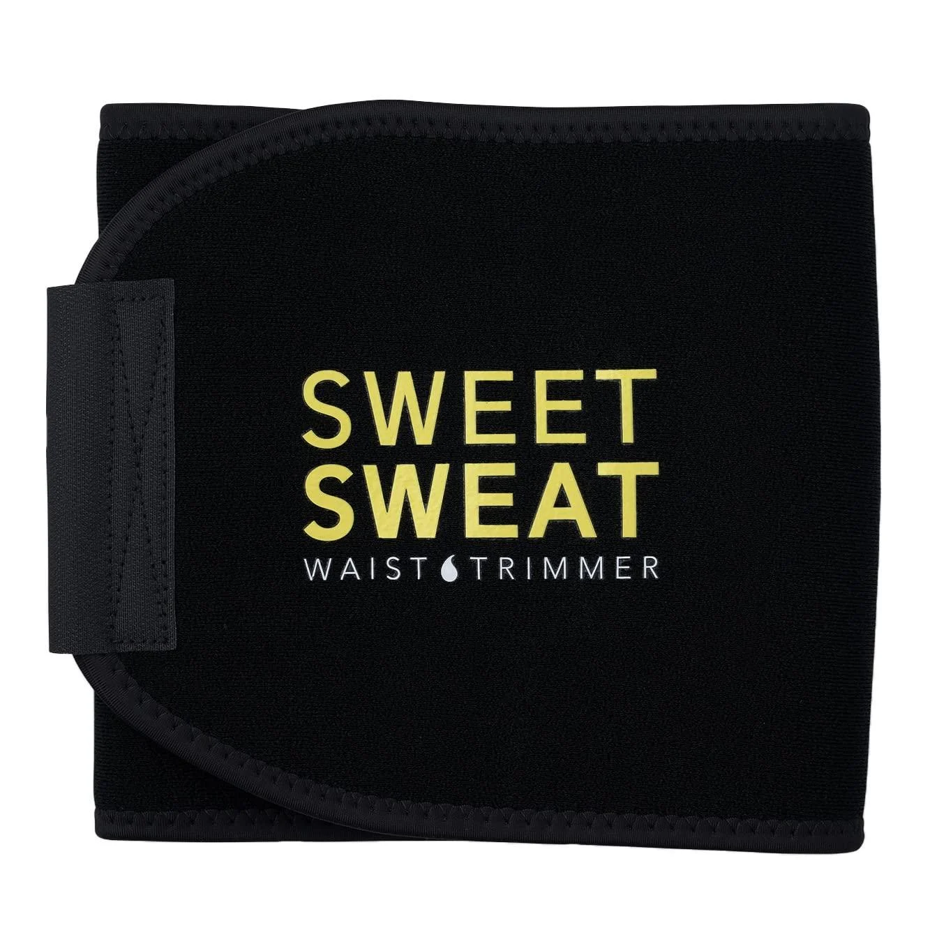 Sports Research Sweet Sweat Waist Trimmer Small Black & Yellow 1 Belt