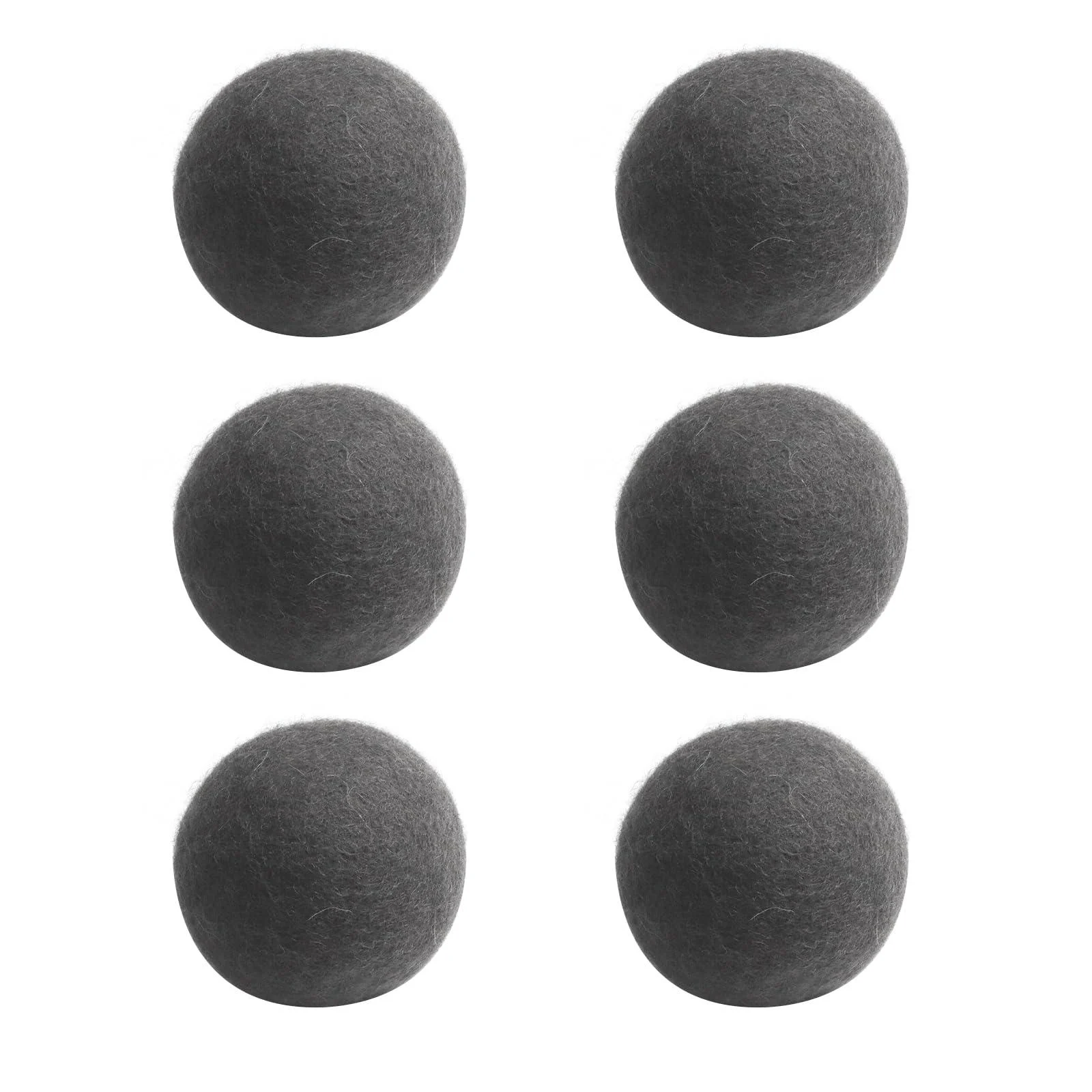 LC LICTOP 70mm/2.75" Grey Wool Dryer Balls 6pcs