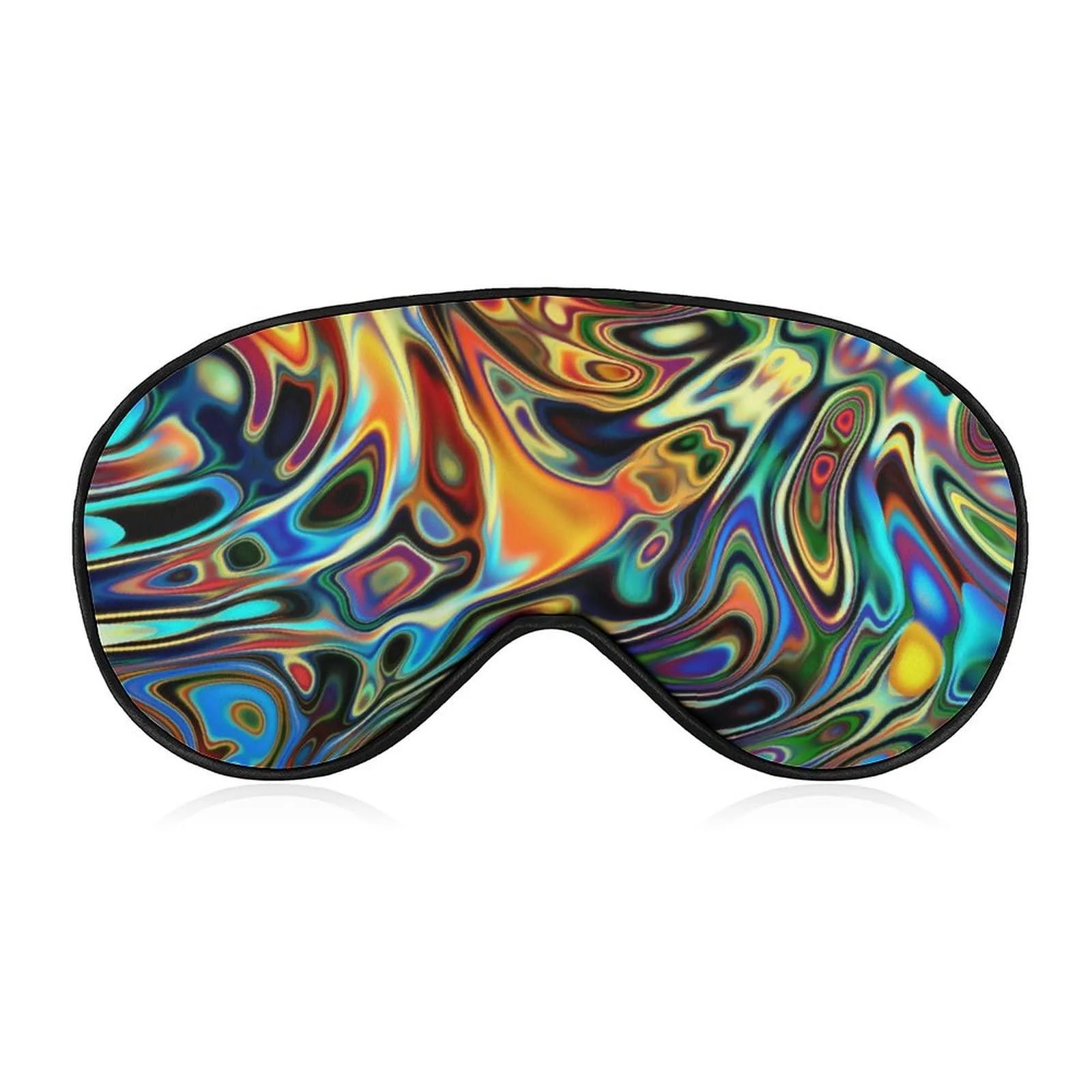 Blurred Rainbow Art Sleep Mask for Women Adjustable Sleeping Eye Shades Cover with Elastic Strap - KS-QON BENG
