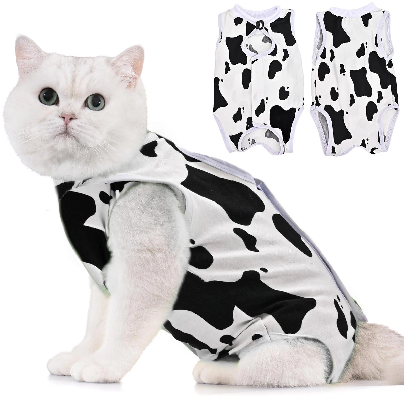 Avont Katzenbody after op recovery suit clothing modal recovery castration Spay weaning leak protection suit for cat abdominal wounds or skin diseases-Milch cow milk cow s