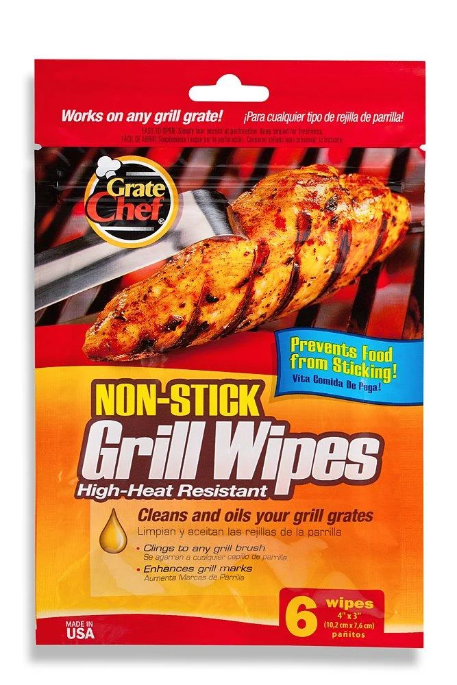 Grate Chef Non-Stick Disposable Grill Wipes, 6 Count one