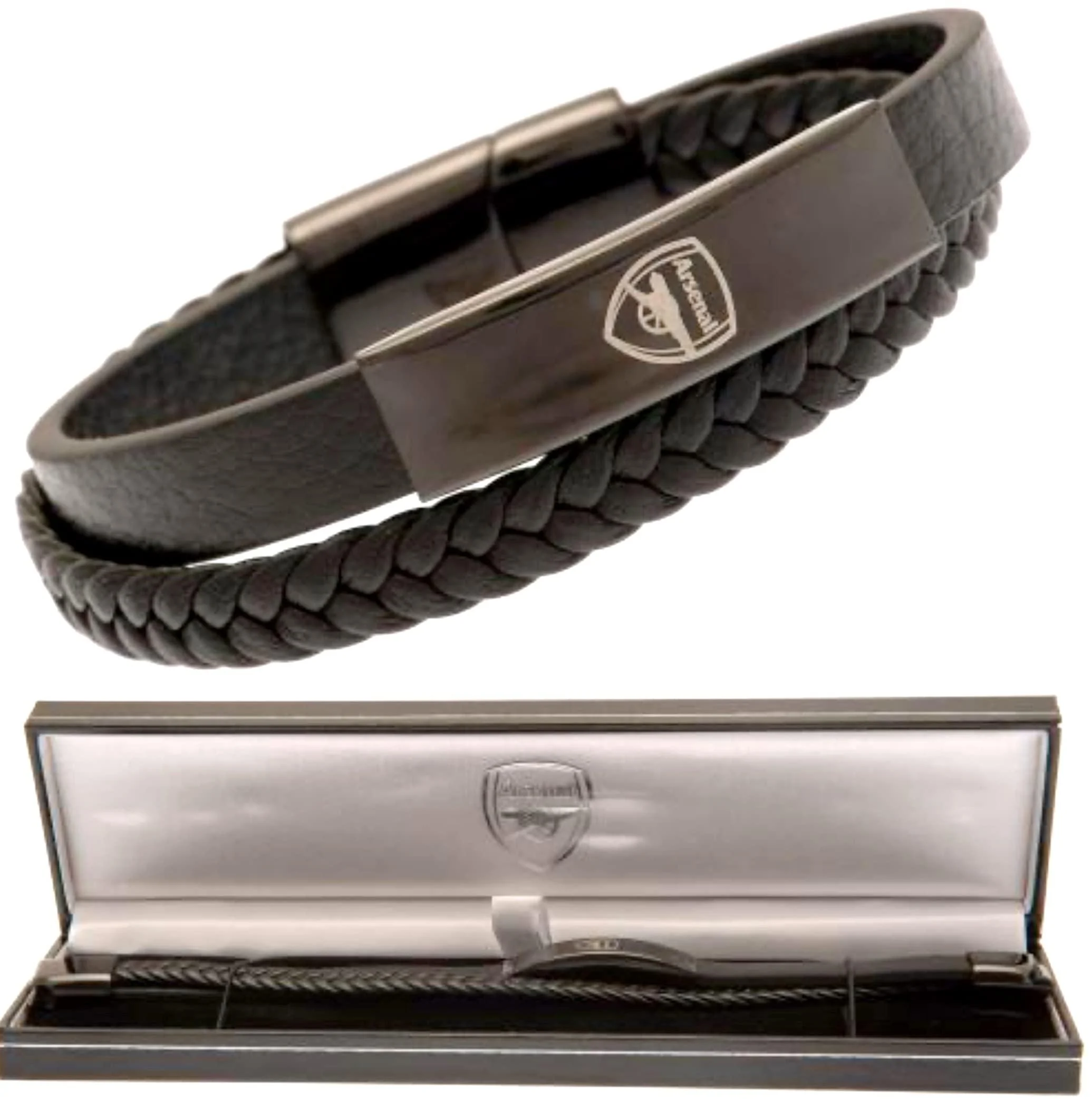 Arsenal FC Black IP Leather Strap Official Licensed Product - Arsenal F.C.