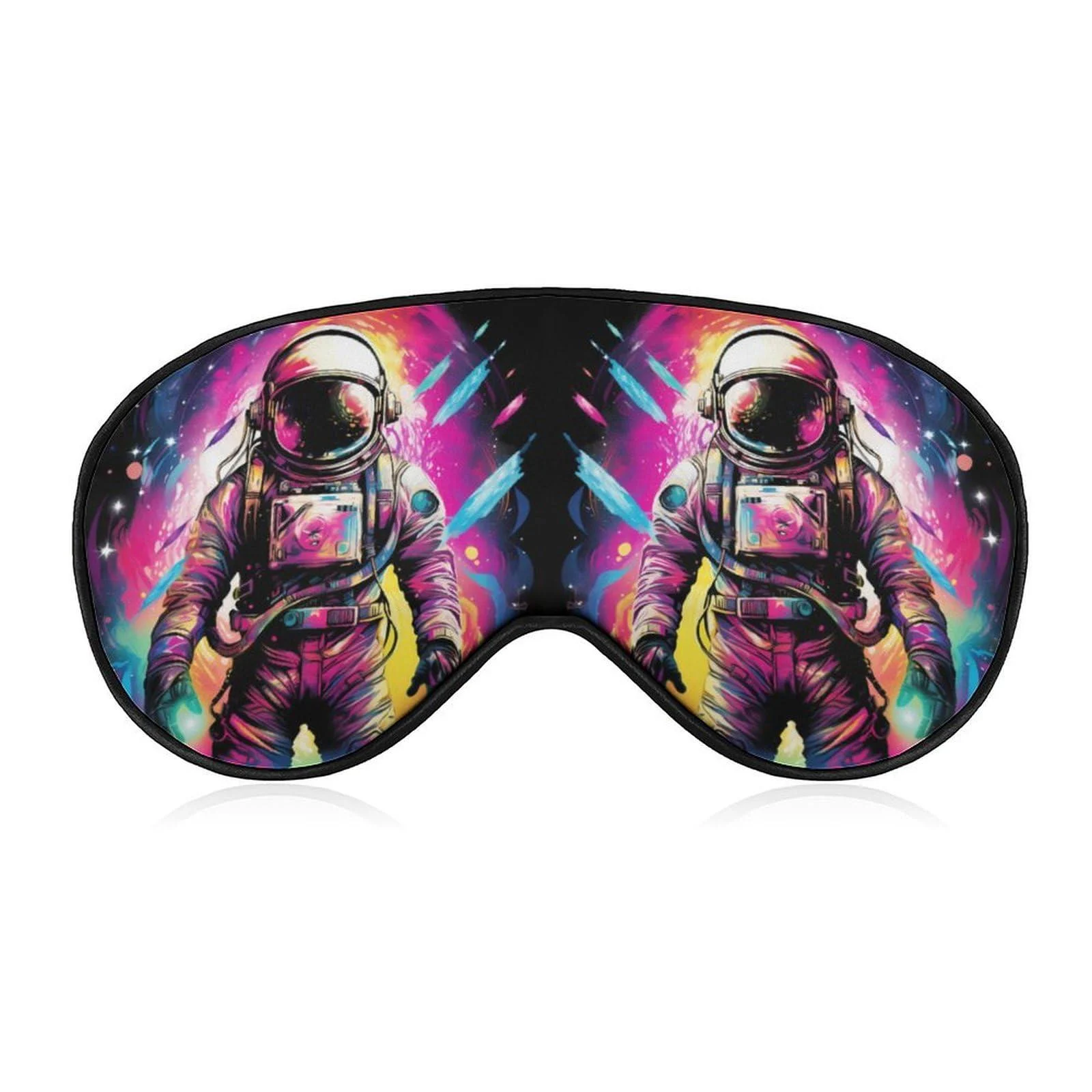Astronaut Universe Fantasy Glaxy Funny Sleep Mask Blindfold Eye Cover with Adjustable Strap for Sleeping Light Blocking Men Women - LJFABKY