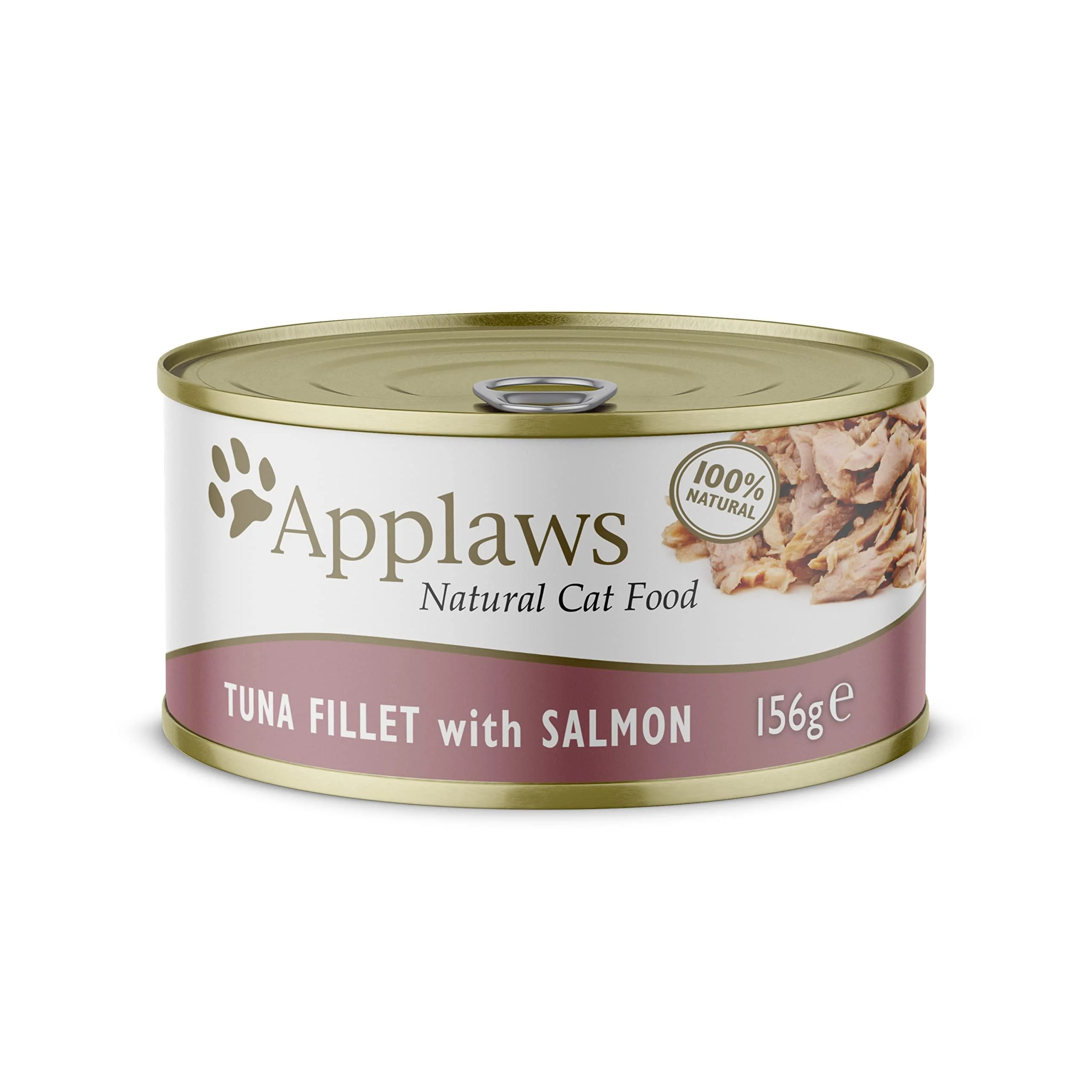 Applaws Cat Tin Tuna Fillet with Salmon in Broth 1x(24x156g) Tuna Fillet 3.74 kg (1 pack)