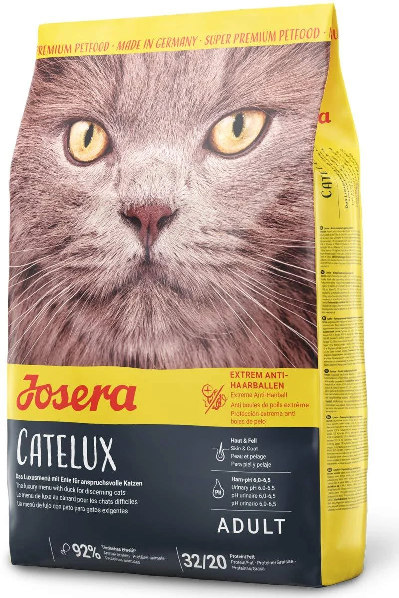 Josera Catelux (1 x 2 kg) |With tasty duck protein & potato for demanding catsSuper premium dry food for adult cats |1 Pack 2 kg (1 Pack)