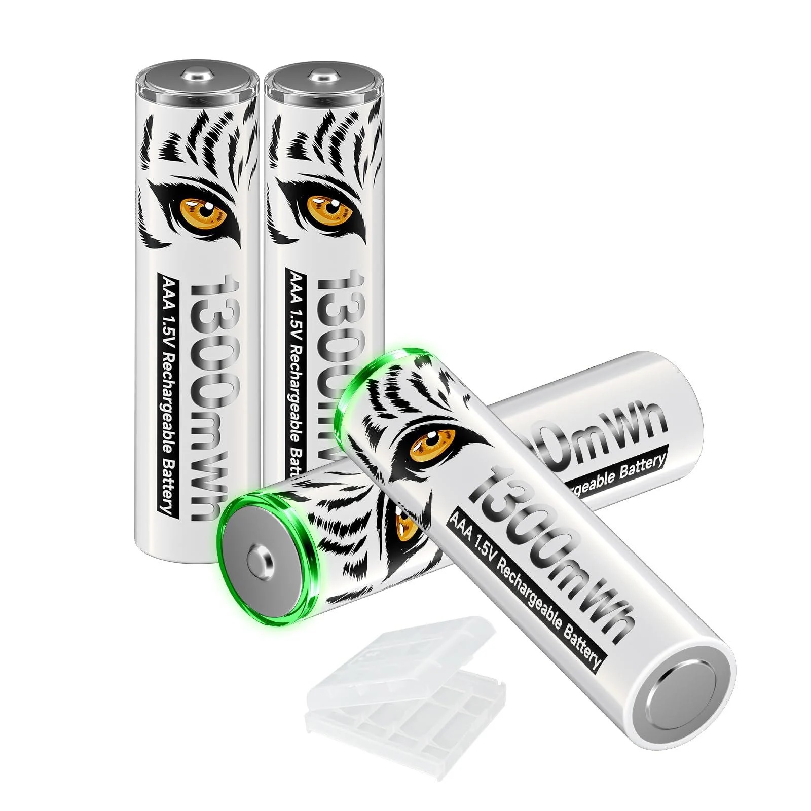 AAA Rechargeable Batteries 4 Pack 1300mAh 1.5V High-Capacity AAA Rechargeable Battery for Household and Business Devices