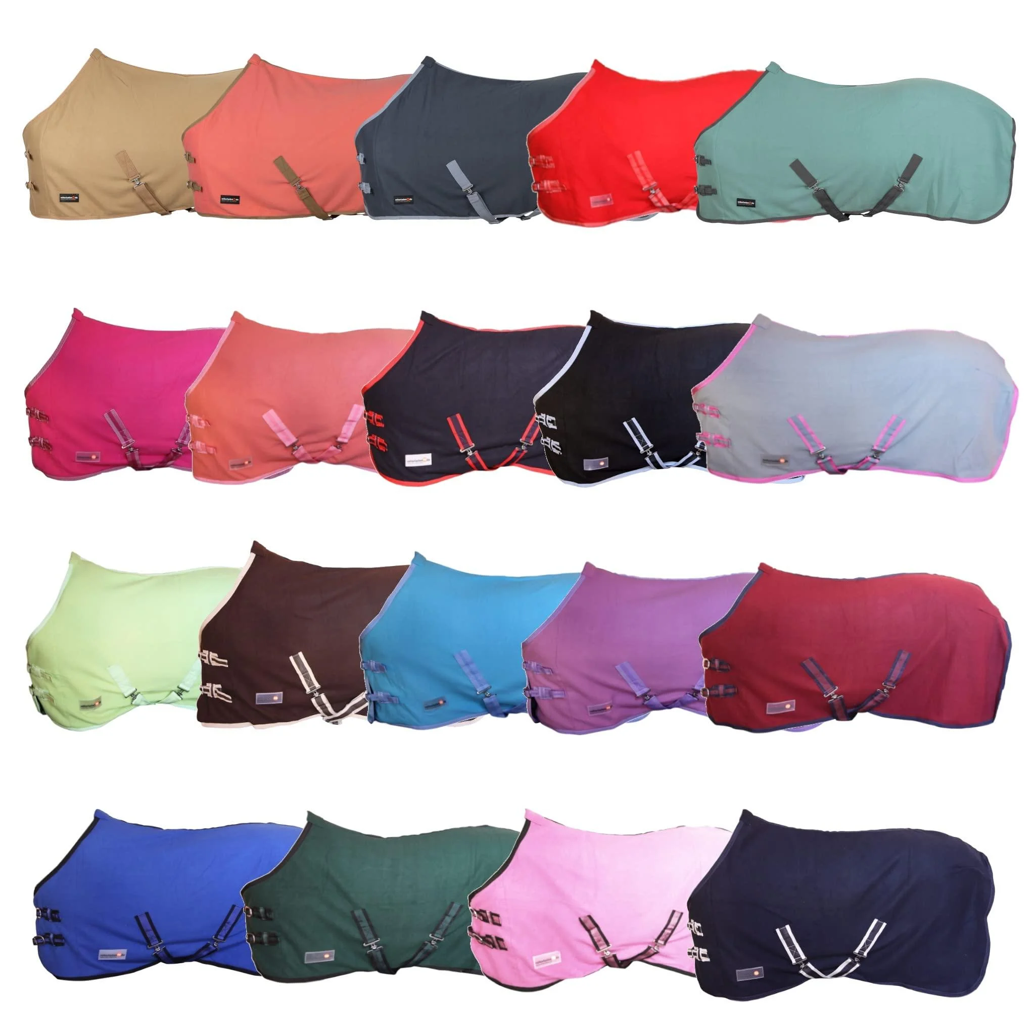 RL24 - Sweat rug BASICLINE with cross strap for the horse is breathable fleece blanket transport blanket aqua 85cm