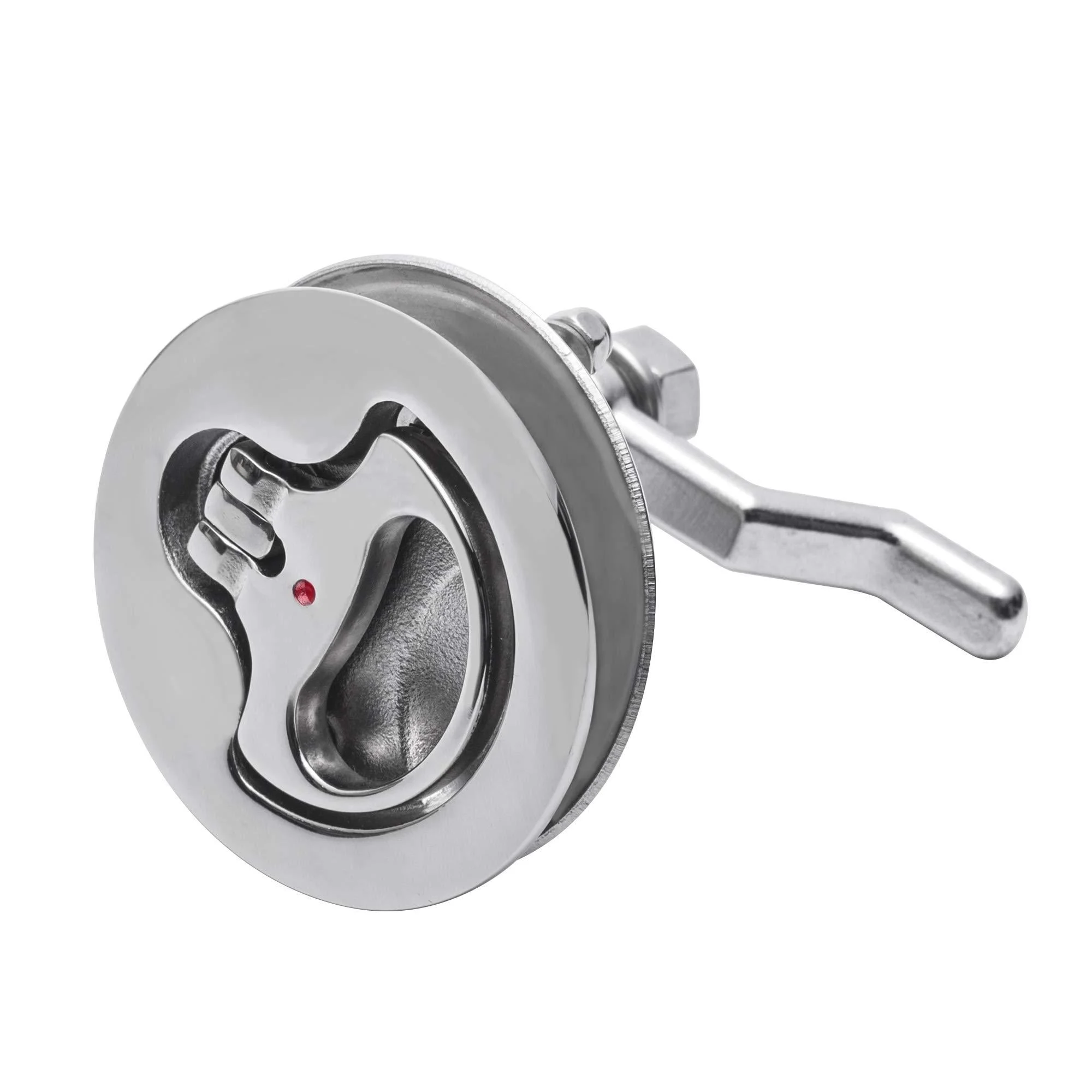 Boat Cam Latch, Marine 316 Stainless Steel Flush Pull Hatch Lift, Adjustable Locking Arm Height with Back Plate,Include Installation Screws - SUNOOM