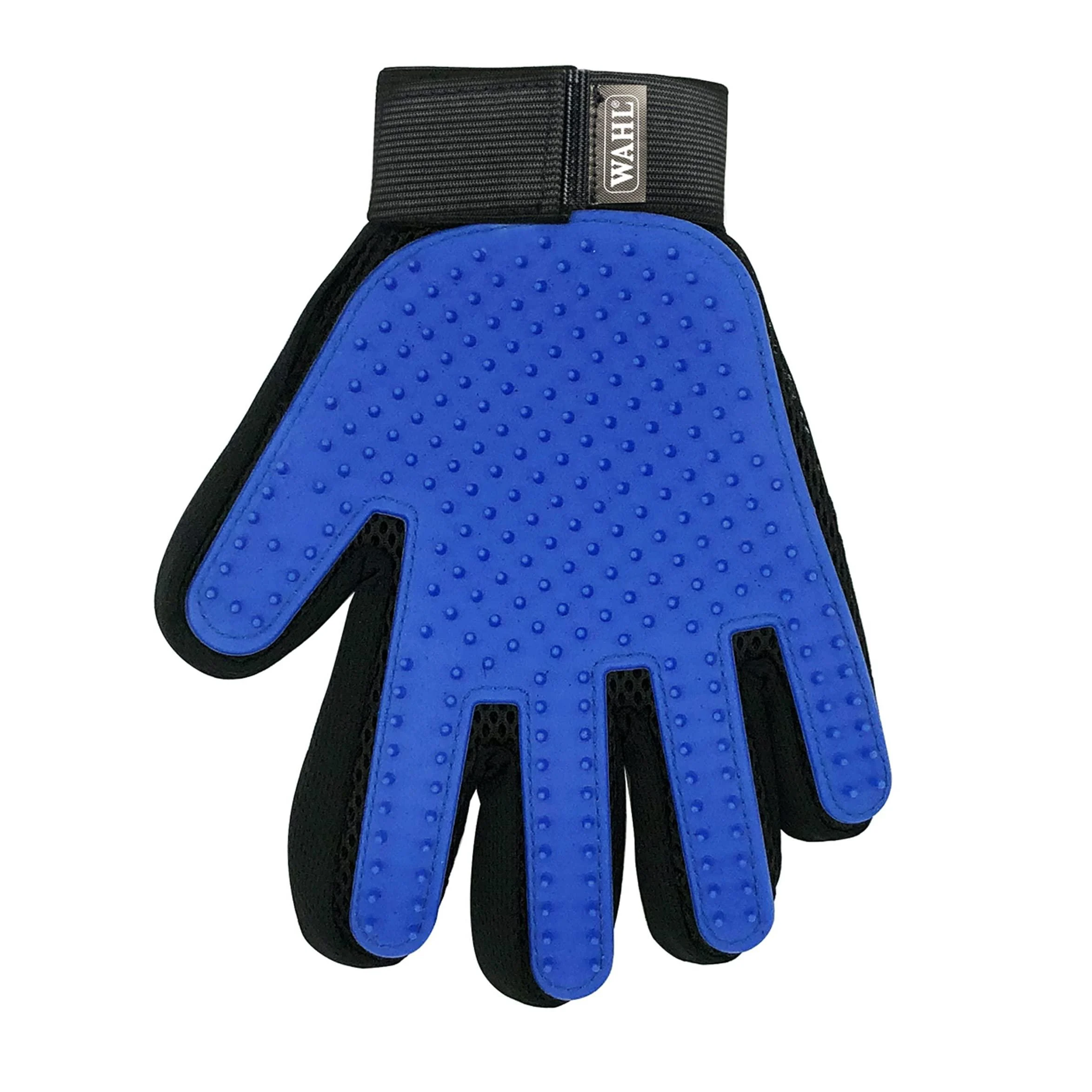 Wahl Professional Animal Canada Dog De-Shedding Glove Quickly and efficiently de-shed Your Dog While Giving a Relaxing Massage Great for Dog Grooming - Model 58487 Blue