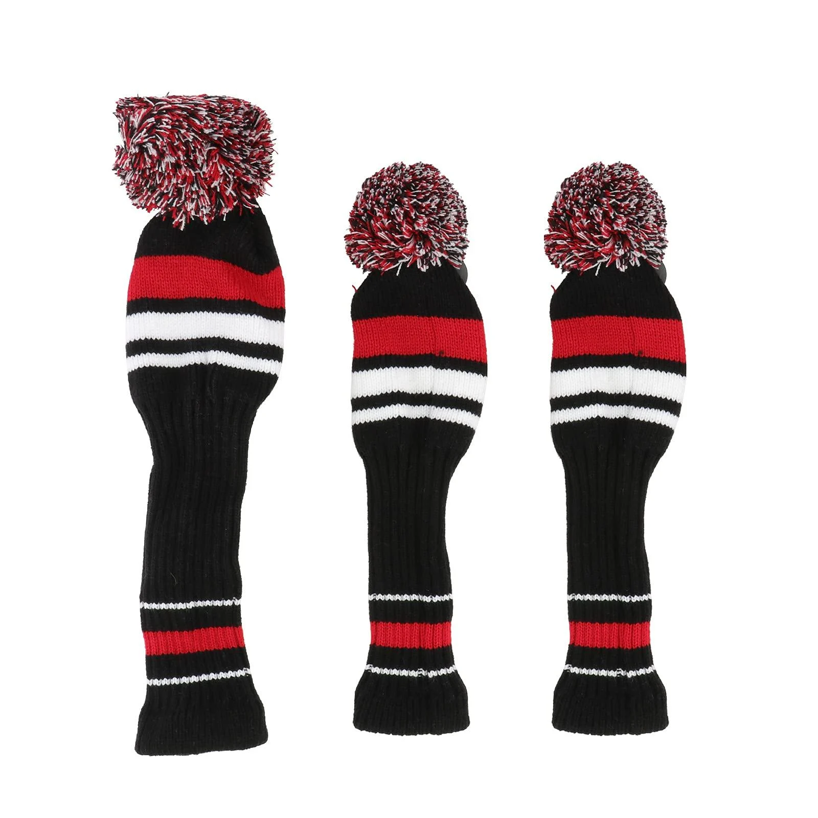 WINOMO 3 Pack Golf Club Head Covers Headcover for Driver Knitted