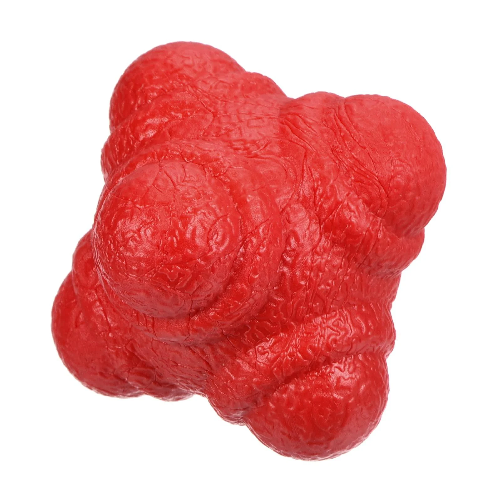 PATIKIL Bounce Reaction Balls, Coordination Training Ball Agility Trainer TPR Low Difficulty for Speed Reflex Red