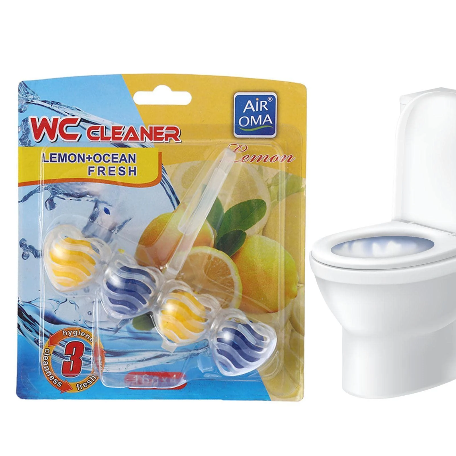Soft Scrub Toilet Fresheners - Hanging Automatic Toilet Cleaning Ball with 4 Scents Soft Scrub Toilet Fresheners with Rose Jasmine Pine Lemon Scents Nicything