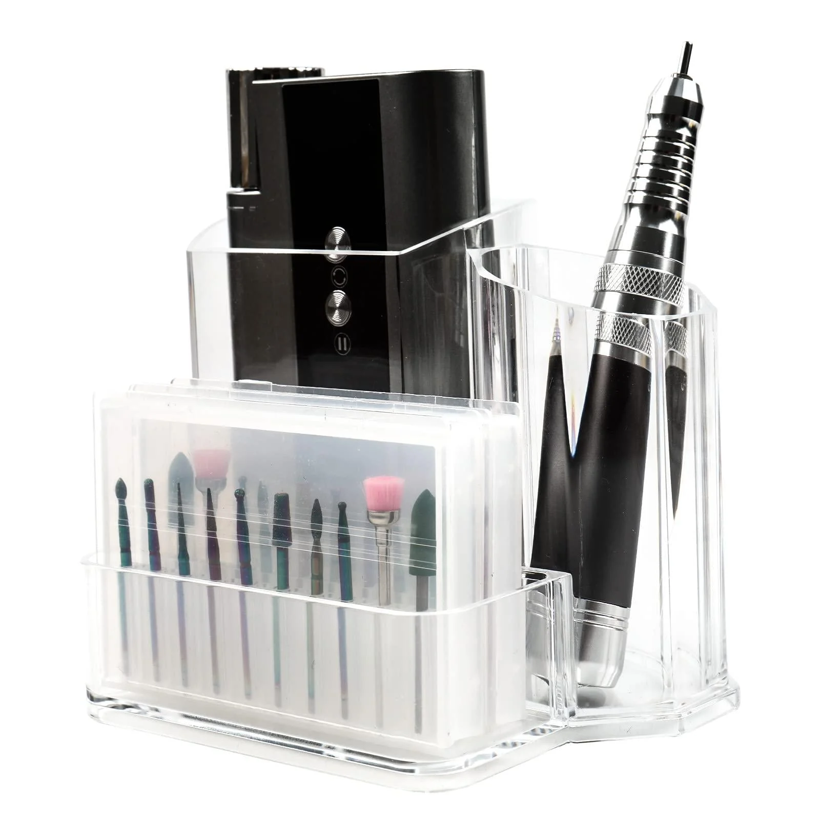 BQAN Nail Drill Holder Box Professional Organizers And Storage For Nail Tech Nail Drill Stand Display Storage Nail Desk Organizer for Nail Lovers
