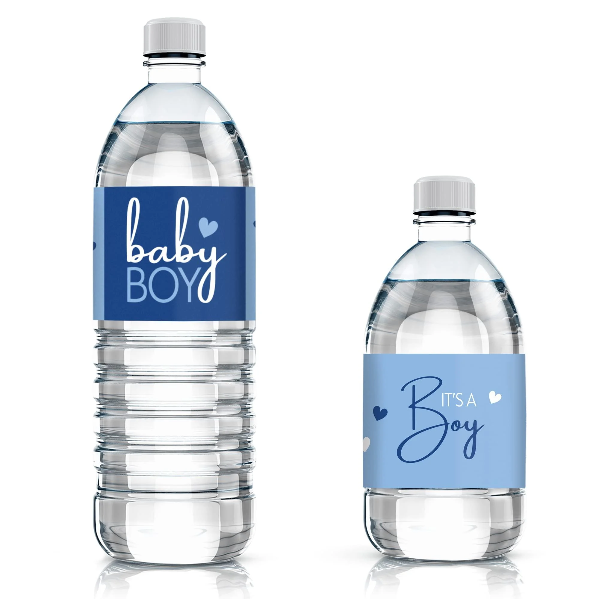 Blue It s a Boy Baby Shower Water Bottle Labels - Baby Boy - 24 Stickers