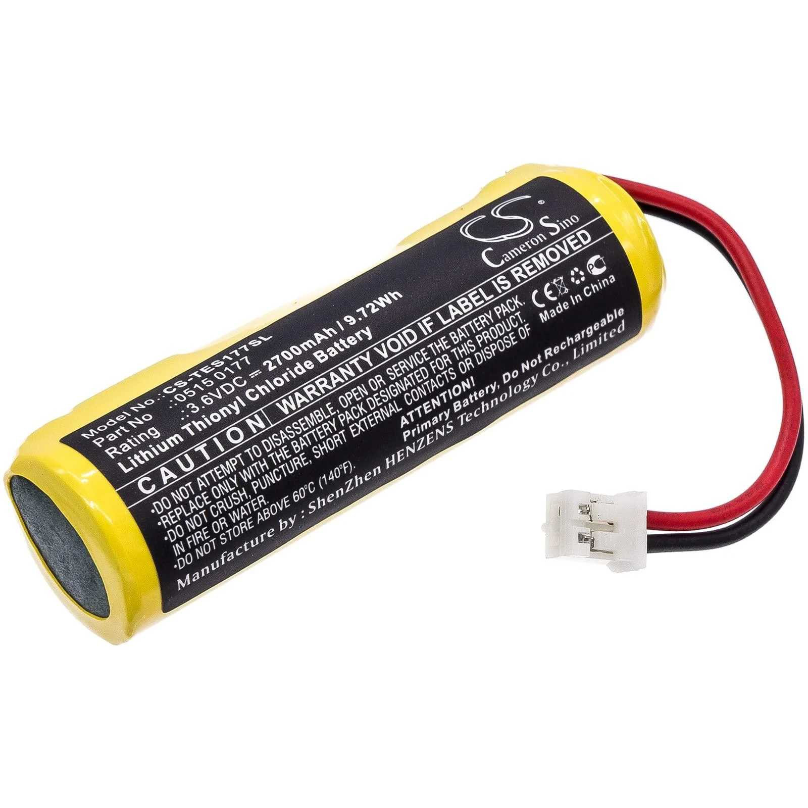 3.6V 0515 0177 Battery Replacement for Testo 177 Loggers 175-T1 175-T2