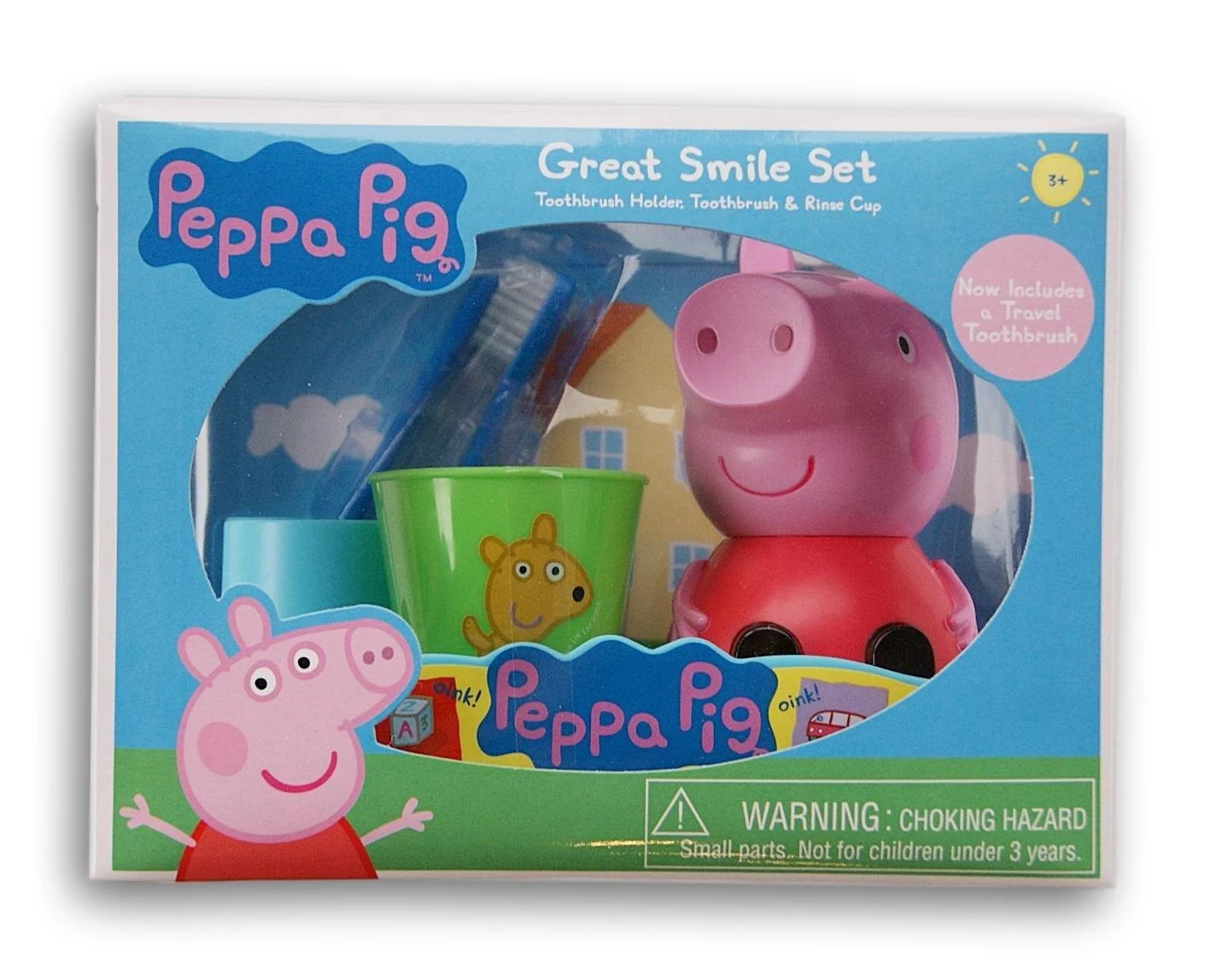 GBG beauty One Peppa Pig Great Smile Set Toothbrush Holder Toothbrush & Rinse Cup