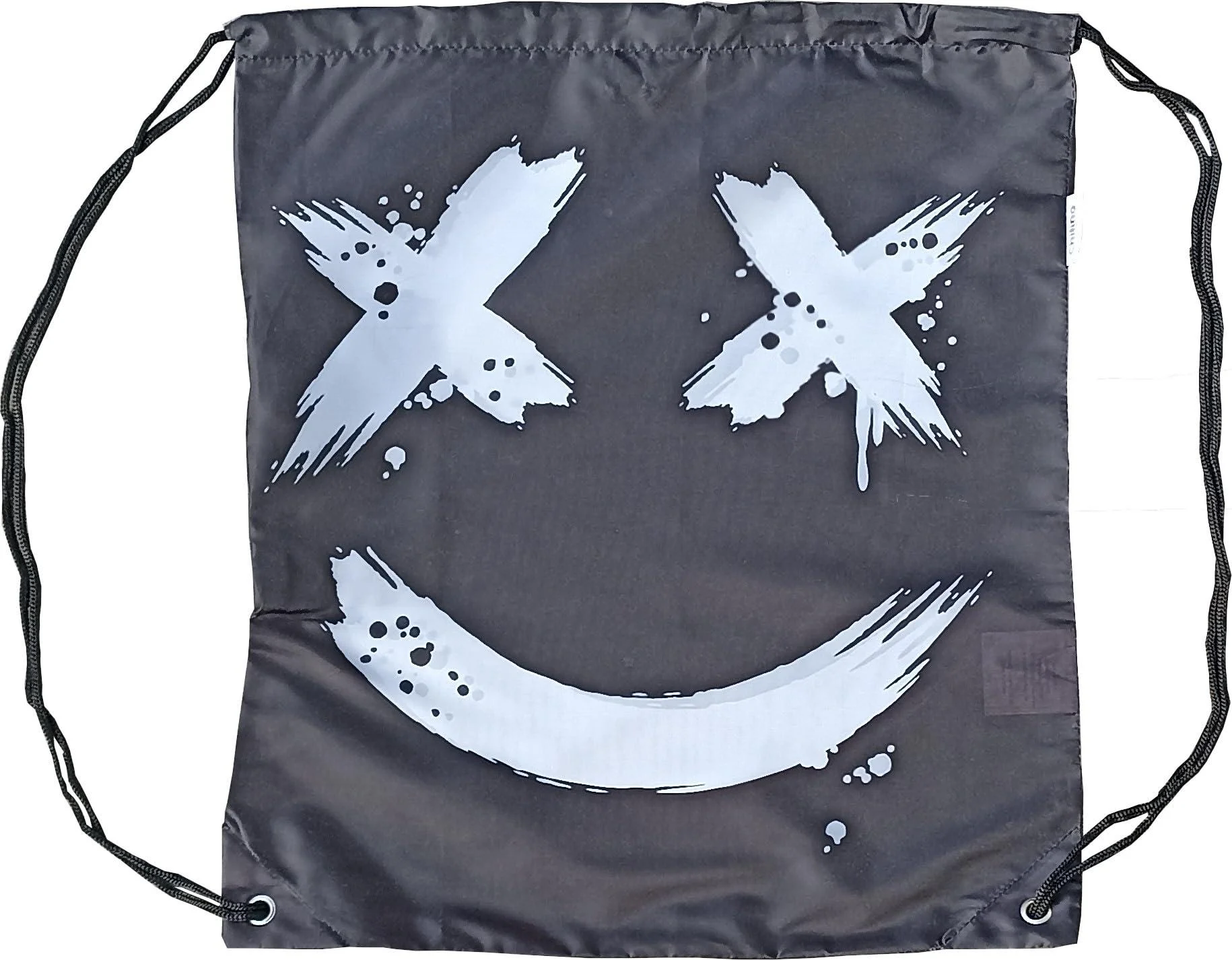 Chilino Unisex Smiley Foldable Shopping Bag Large and Stable Environmentally Friendly L Black