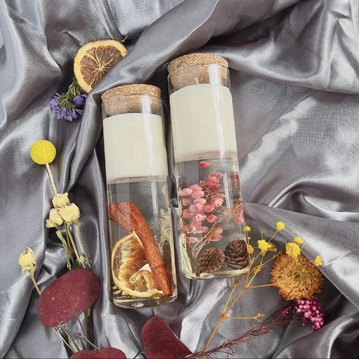 Home Decor Candle, Luxury Scented, Aroramtherapy, Meditation, Manifestation, Intention, Transparent Jar, Unique Design, Gift for All, Father's/Mother's Day (French Rose) - Generic