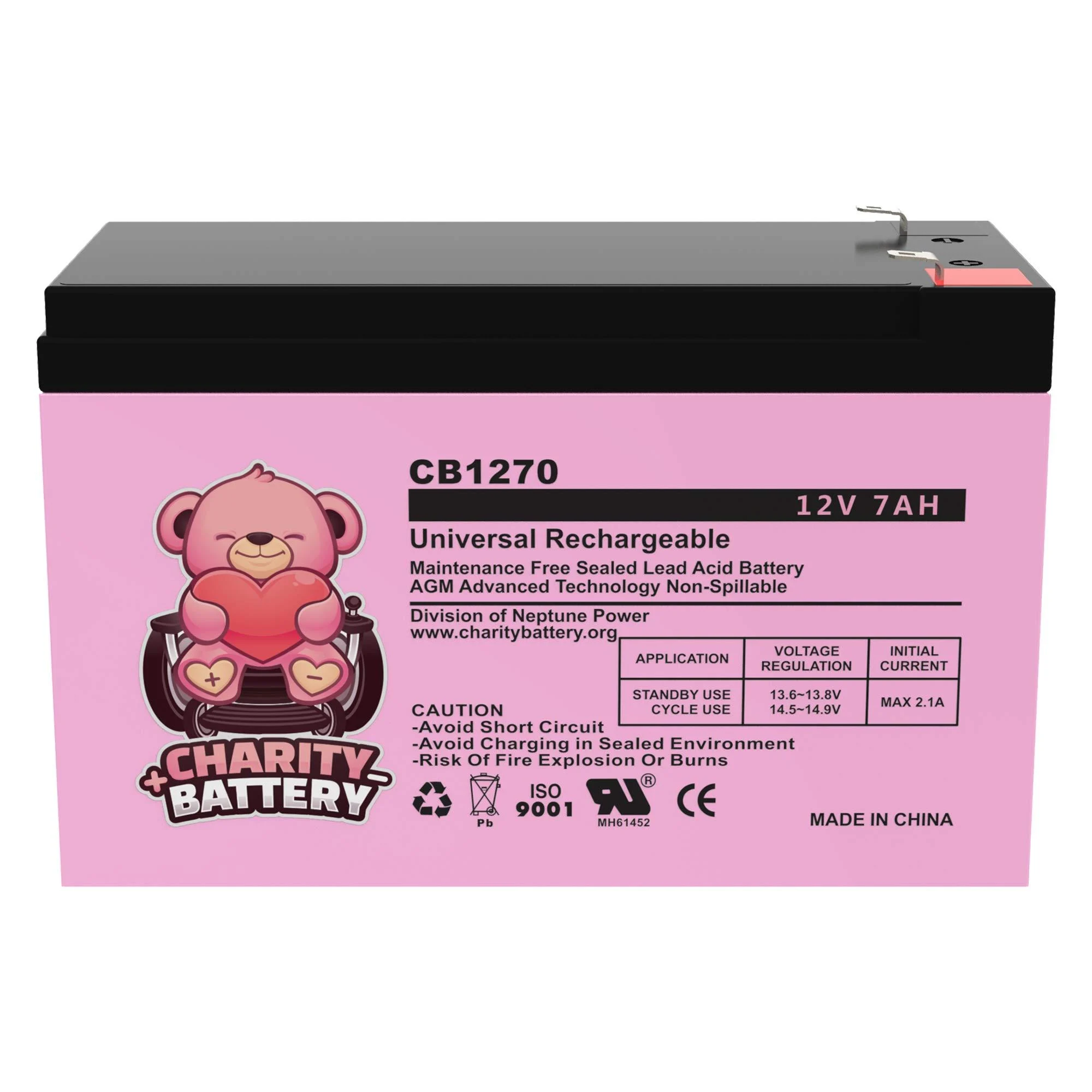 CB1270 12V 7Ah Replacement SLA Battery for Yuasa NP7-12 with F1 Terminal