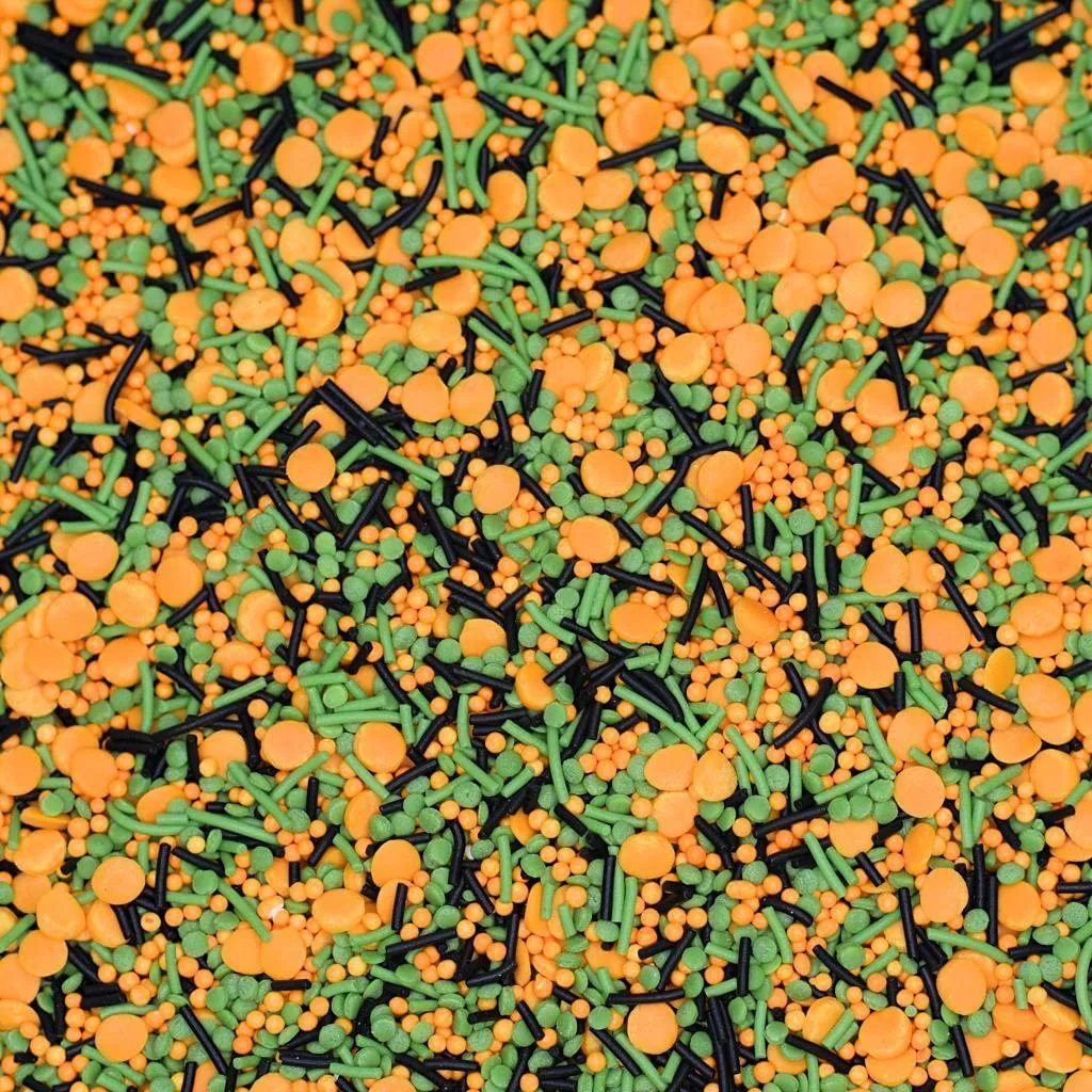 Trick or Treat Sprinkle Mix Vegan Gluten and Dairy Free Halloween Sugar Sprinkles Cake Decorations (120g) - The Shire Bakery