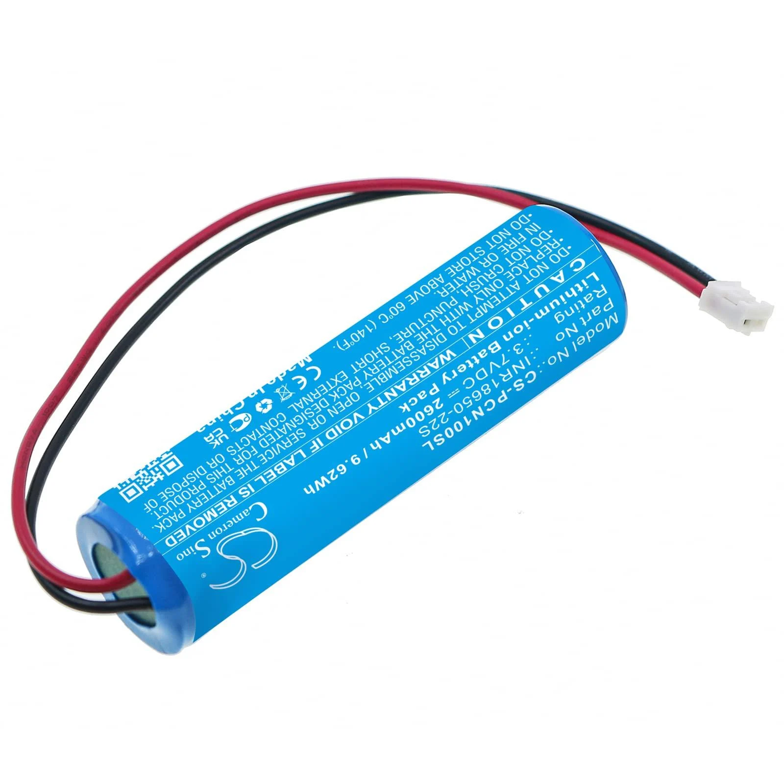 Replacement Battery Compatible with Phiten CN100001 Part Number: INR18650-22S 2600mAh/3.7V