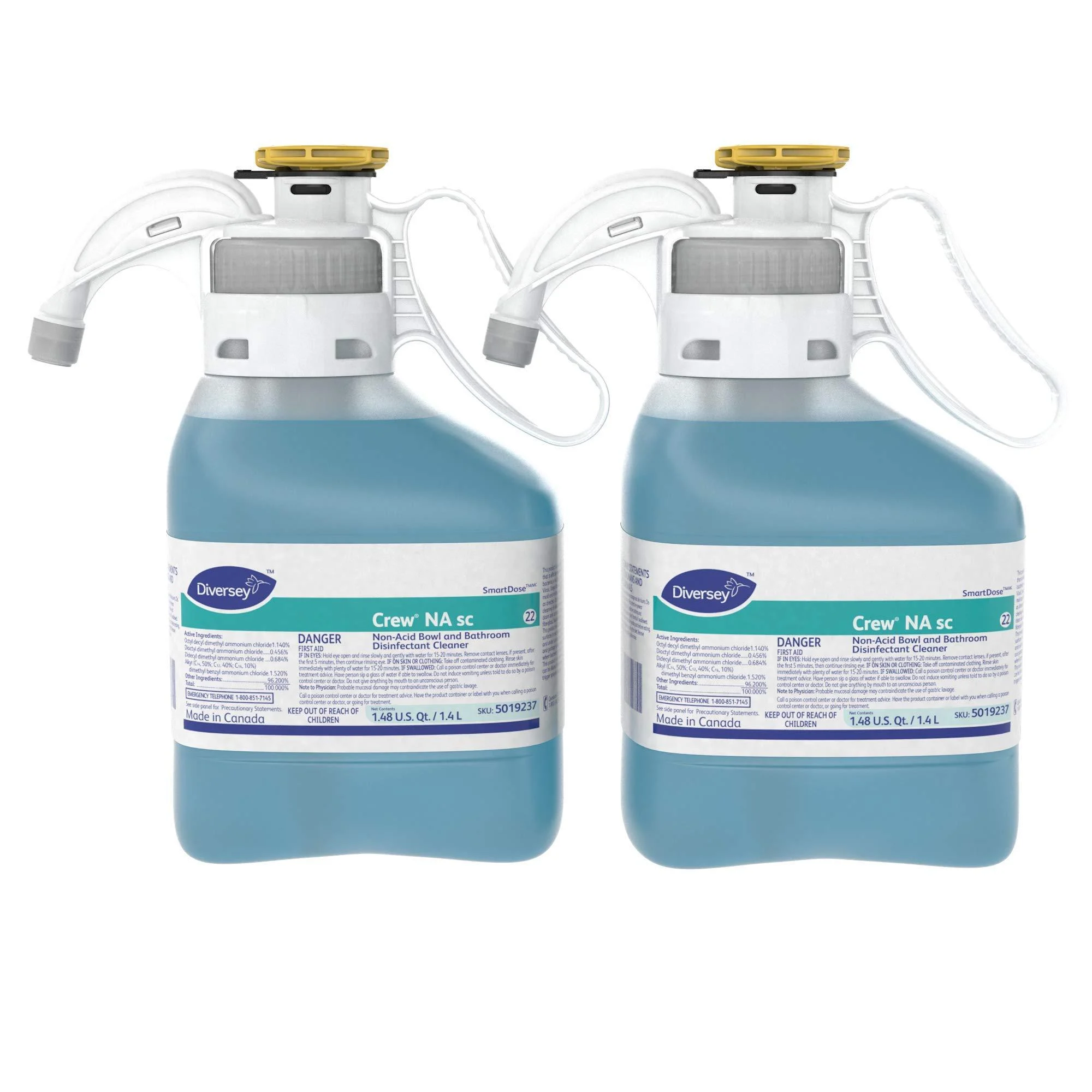 Diversey-5019237CT Crew Non-Acid Bowl and Bathroom Disinfectant Cleaner - Blue Blue 47.36 Fl Oz (Pack of 2)