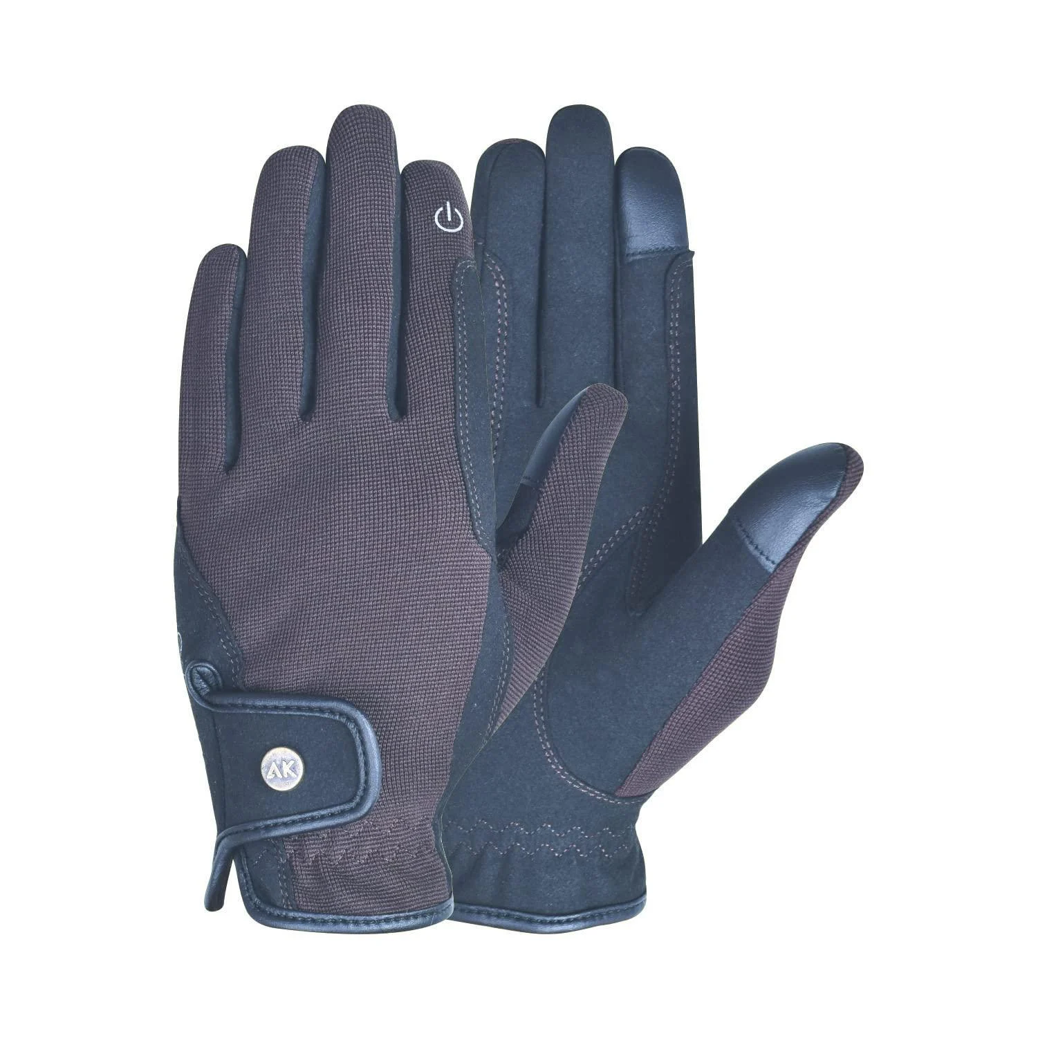 AK Fine Tech AKRS-8484 Micro Suede Riding Gloves M Brown
