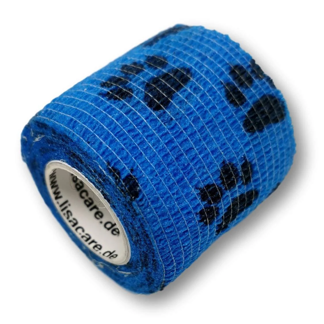 Lisacare first aid dog - 12 rolls 5cm wide - upholstery bandages for pets & horses - waterproof self -adhering elastic - huge color & motif selection (paw blue) paw blue 12 -set set