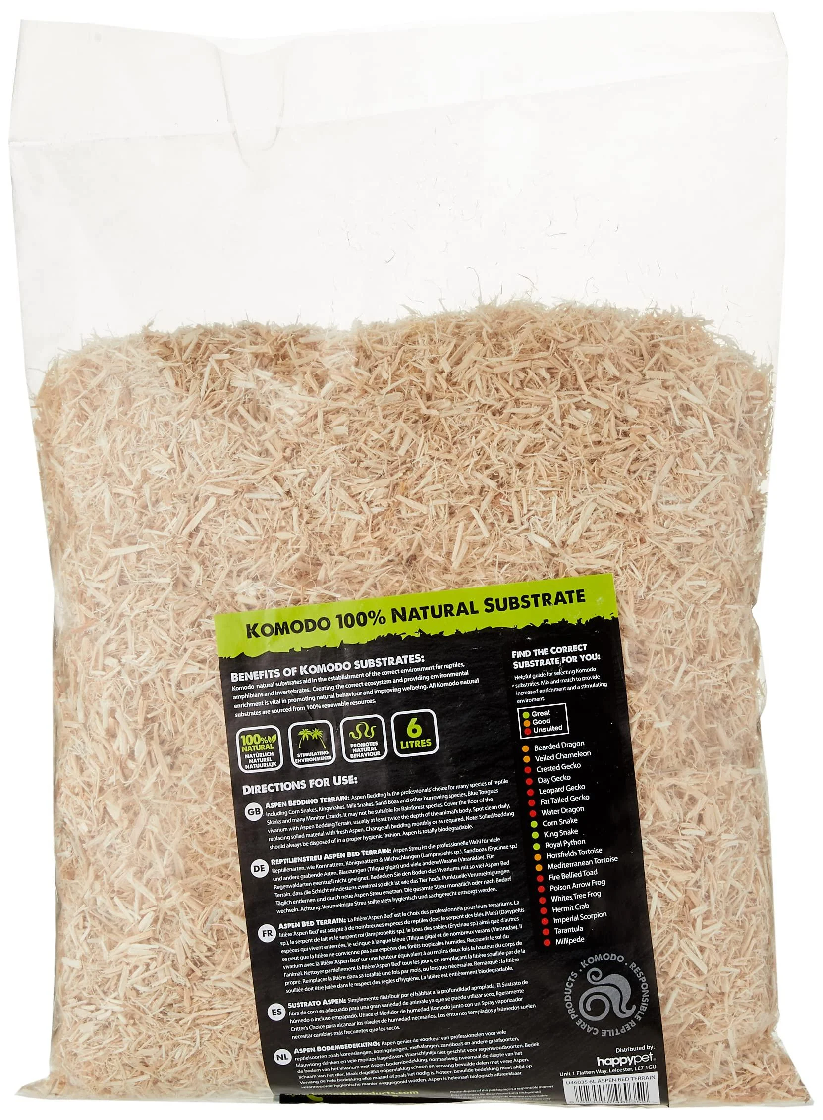 Komodo Aspen Bed Terrain 6 Litre 6L (Pack of 1)
