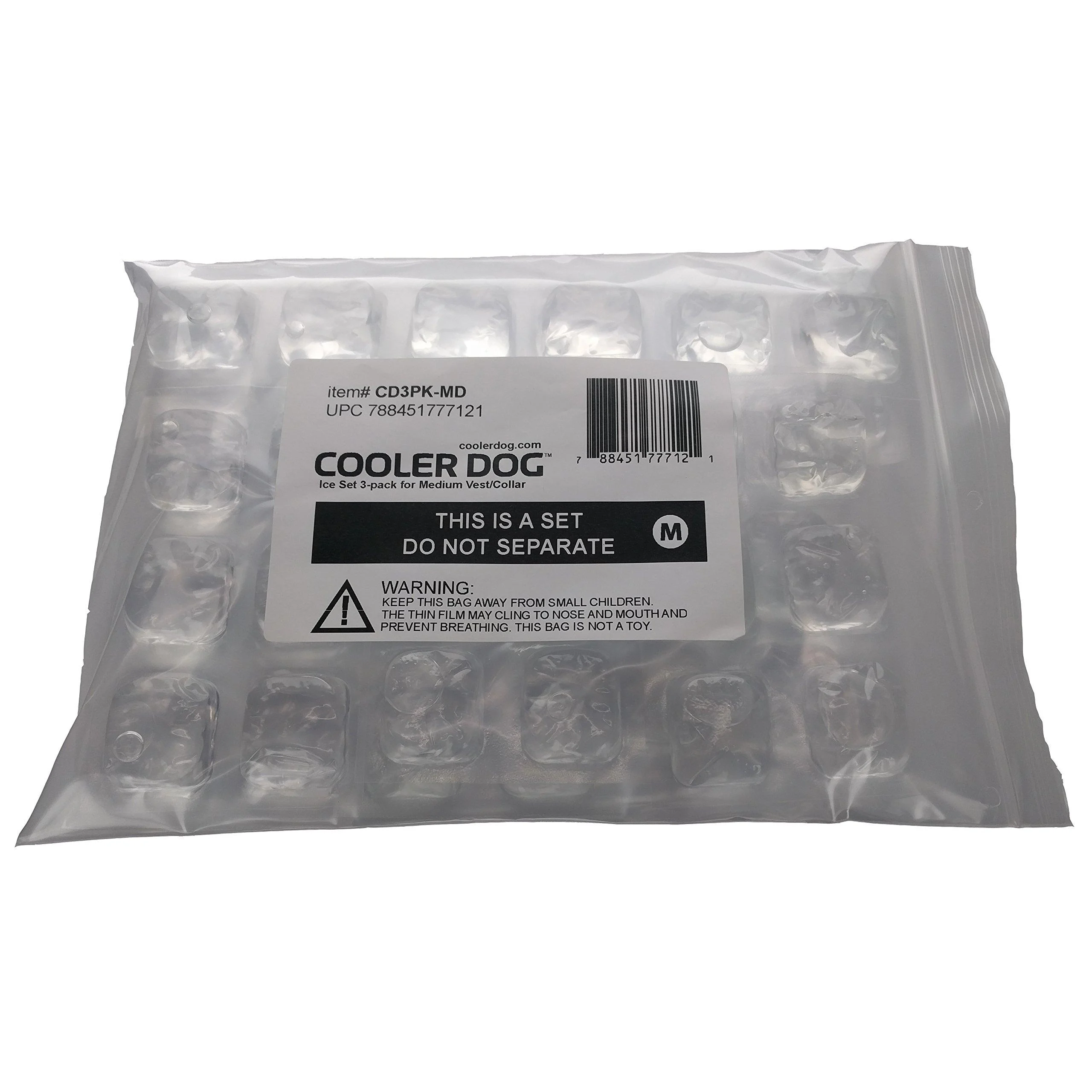 CoolerDog Replacement Ice Set for Cooler Dog Cooling Vest and Collar Medium (3 Pack)