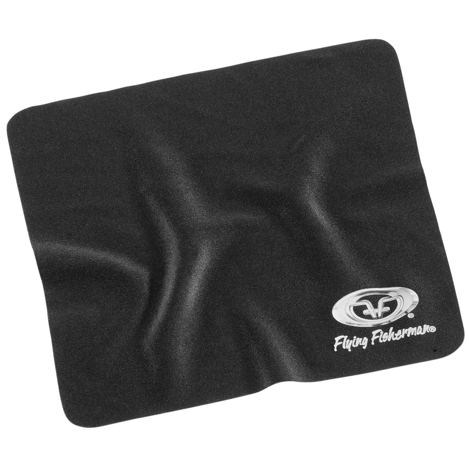 Flying Fisherman Microfiber Lens Cleaning Cloth (Black) 6 x 7-Inch