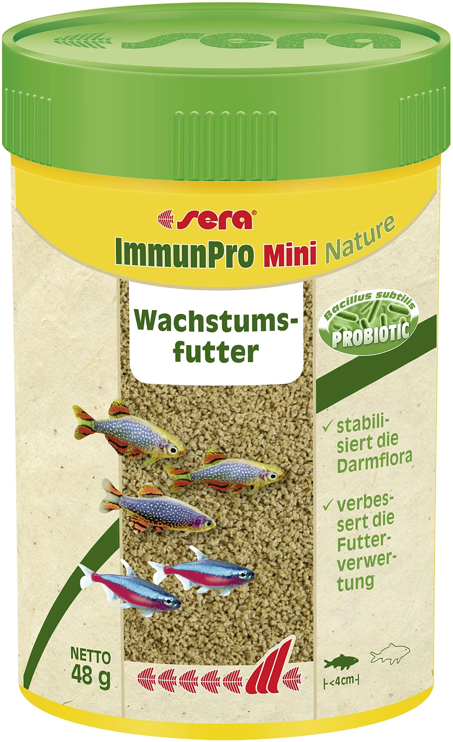 sera ImmunPro Mini Nature 100 ml (48 g) - Probiotic growth food for ornamental fish up to 4 cm