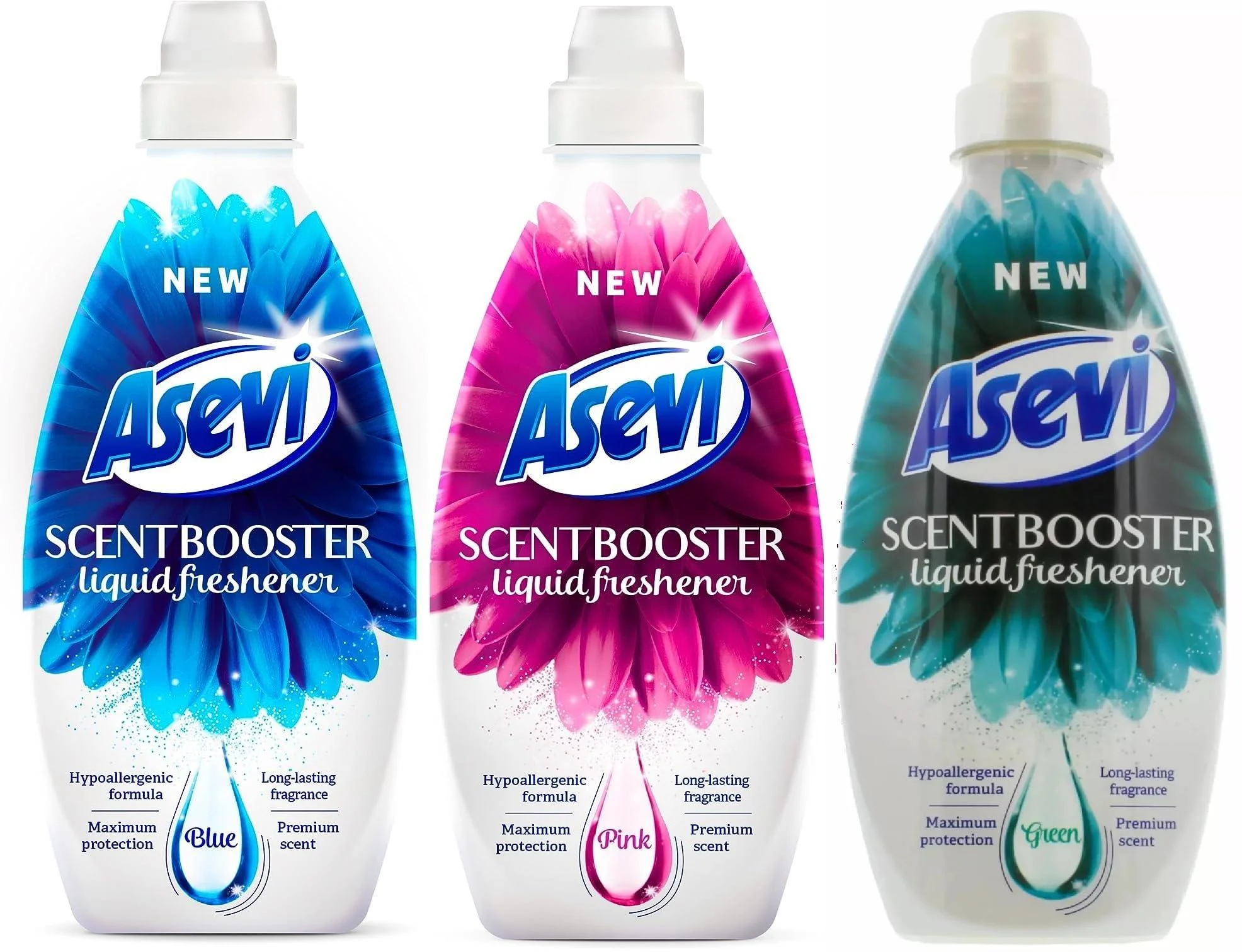 Asevi Scent Booster Liquid Freshener (3 x 720ml) Spanish Cleaning Laundry Bundle - Generic