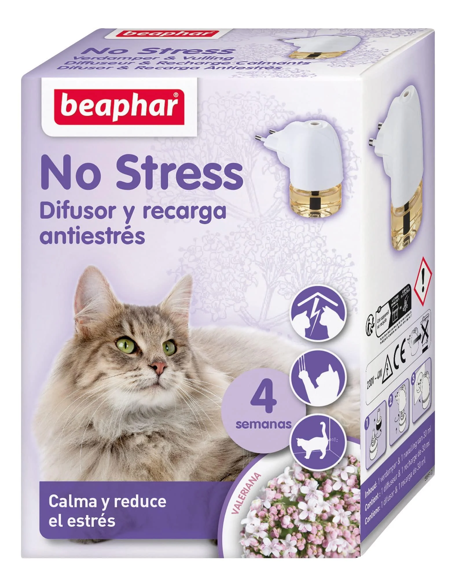 Beaphar Calming No Stress Cat Pack Diffuser and Recharge 30 ml