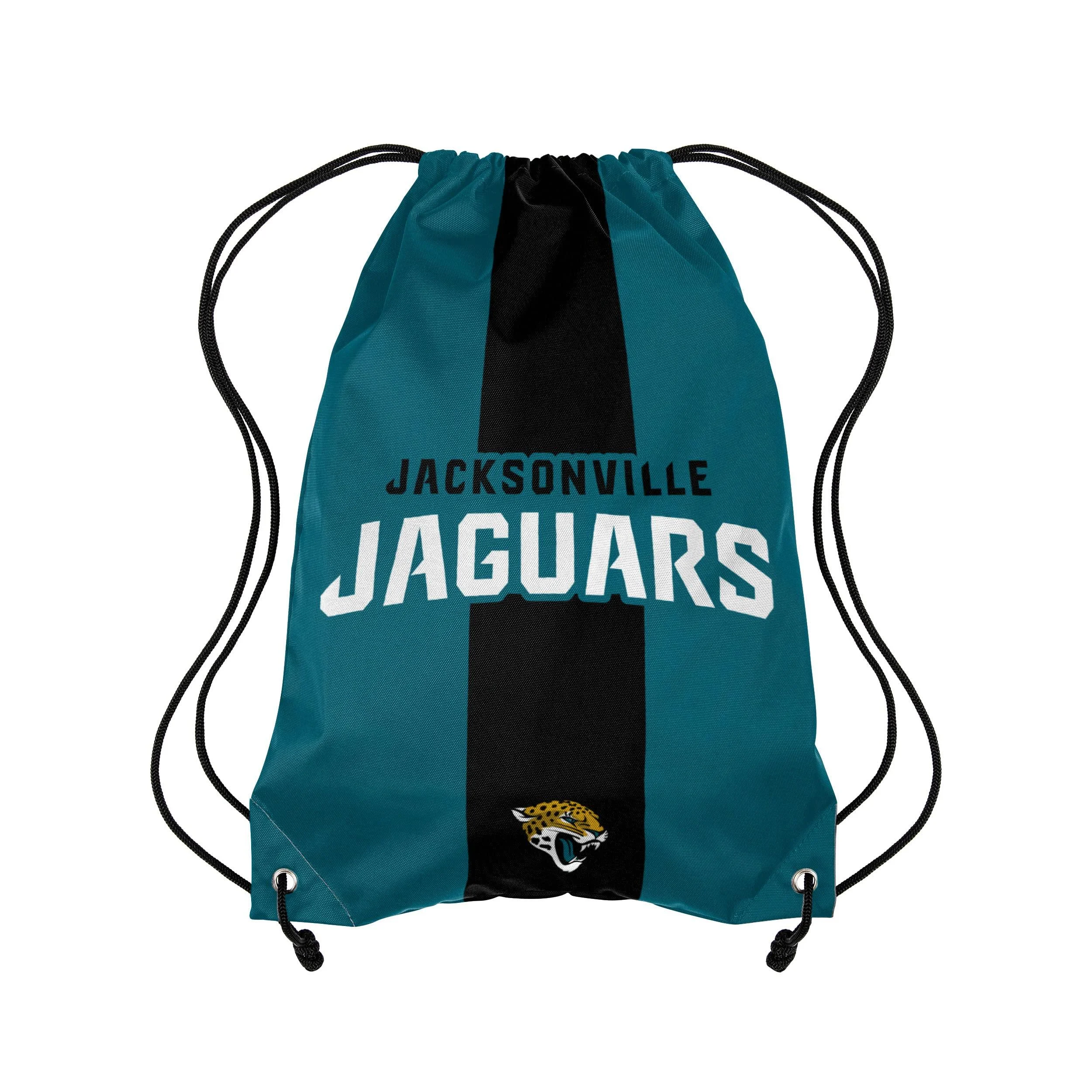 Jacksonville Jaguars NFL Team Stripe Wordmark Drawstring Backpack - FOCO
