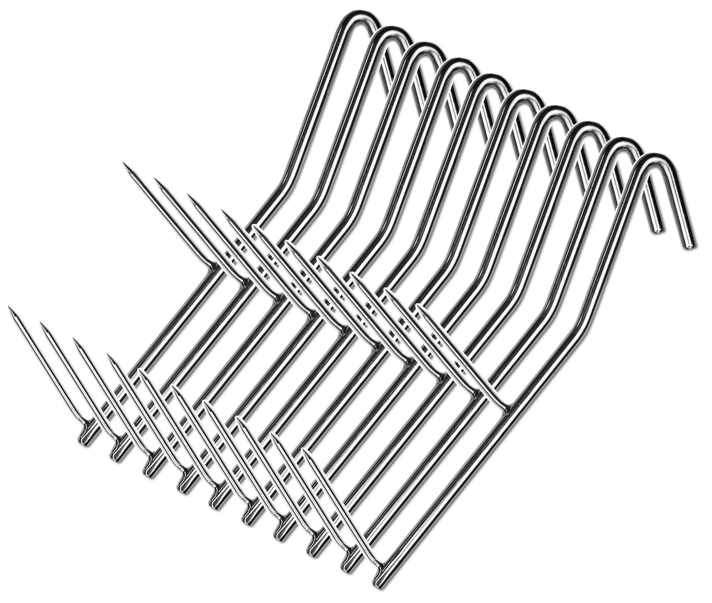 10 pieces smoking hooks double point 17 cm fish smoking hooks - A&N