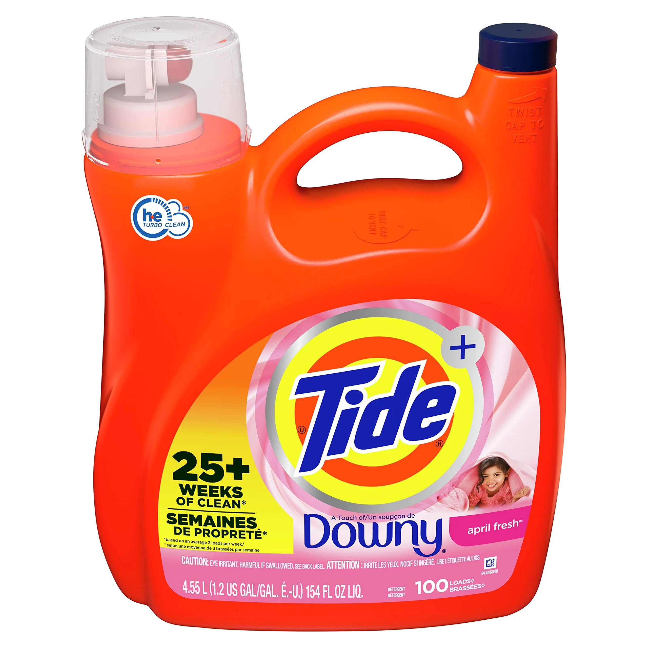 Tide Liquid Laundry Detergent with A Touch of Downy April Fresh 100 Loads 154 Fl Oz