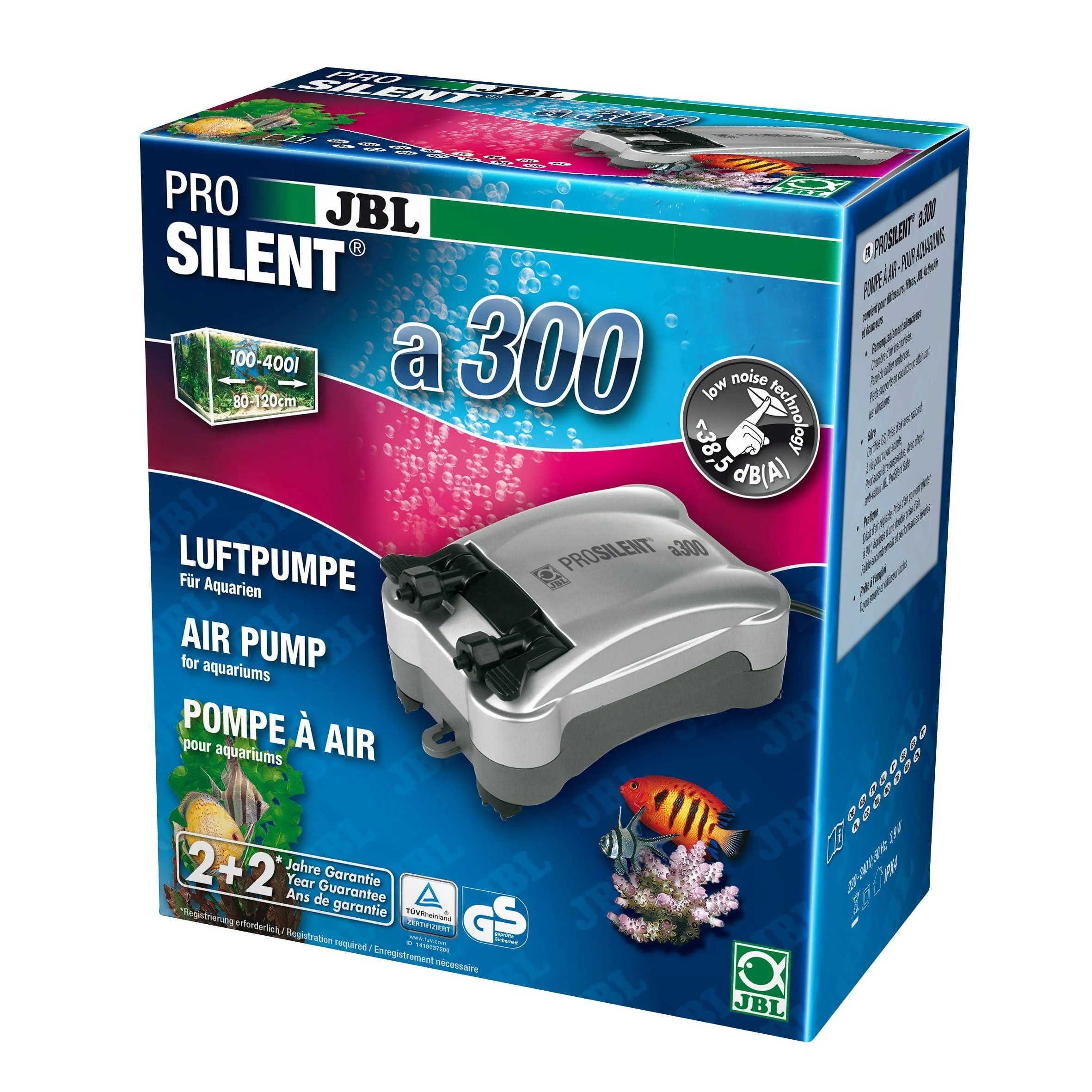 JBL 6054300 ProSilent a300 air pump for freshwater and saltwater aquariums from 100 - 400 L a300 (100 - 400 l) Single