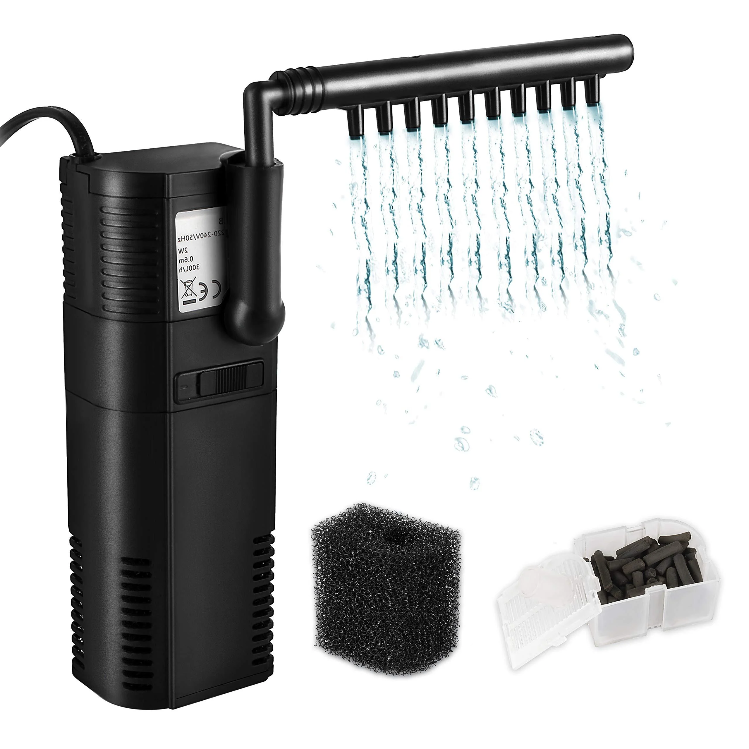 Forever Speed Aquarium Pump Filter Pump Aquarium Internal Filter Aquarium Pump 300L/h 2Watt 300 L/H