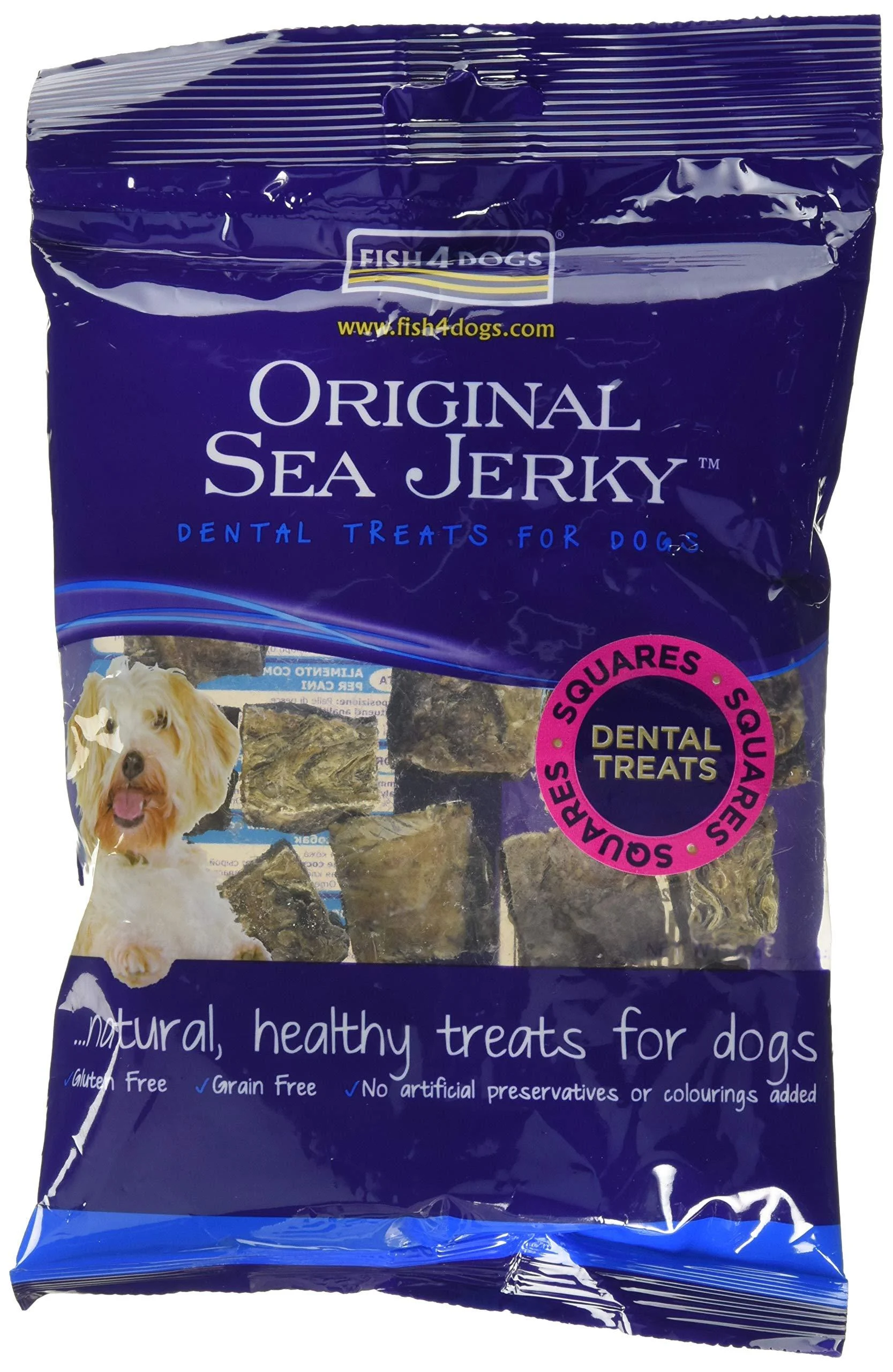 Fish4Dogs Sea Jerky Squares 100 g Pack of 3