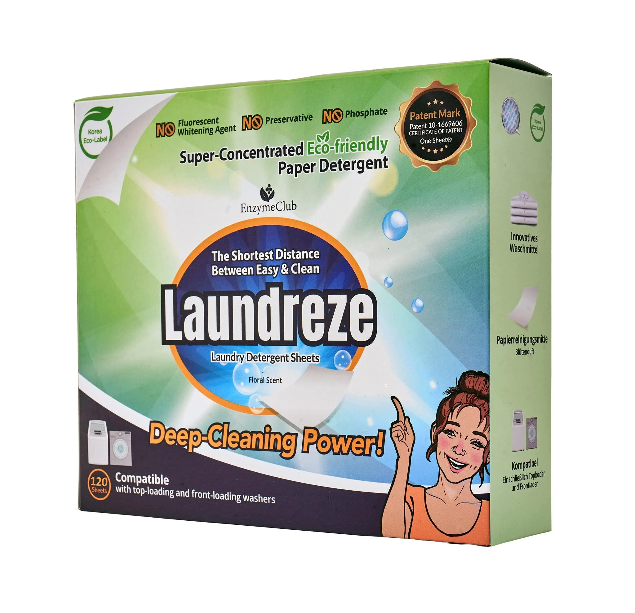 Eco-Friendly Neutral Laundry Detergent Sheets | Natural Ingredients and No Harmful Chemicals Added | 99% Dissolves in All Water Temperature | Nanoparticle Detergent (120 Sheets)